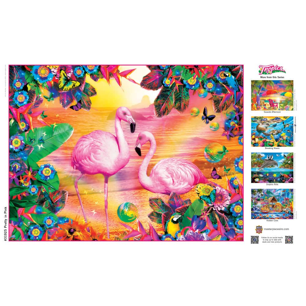 Tropics - Pretty in Pink 300 Piece EZ Grip Jigsaw Puzzle - Image 4