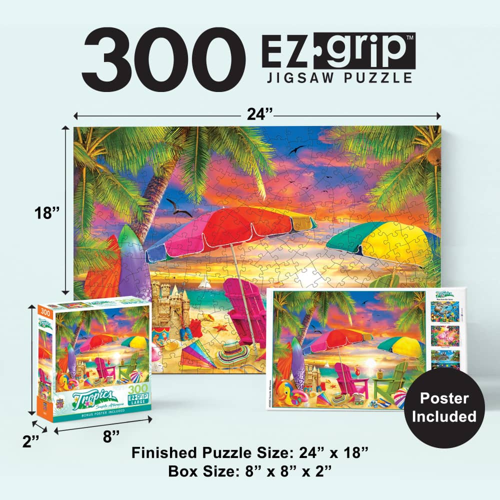 Tropics - Seaside Afternoon 300 Piece EZ Grip Jigsaw Puzzle - Image 5