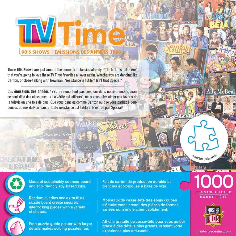 TV Time - 90's Shows 1000 Piece Jigsaw Puzzle - Image 3