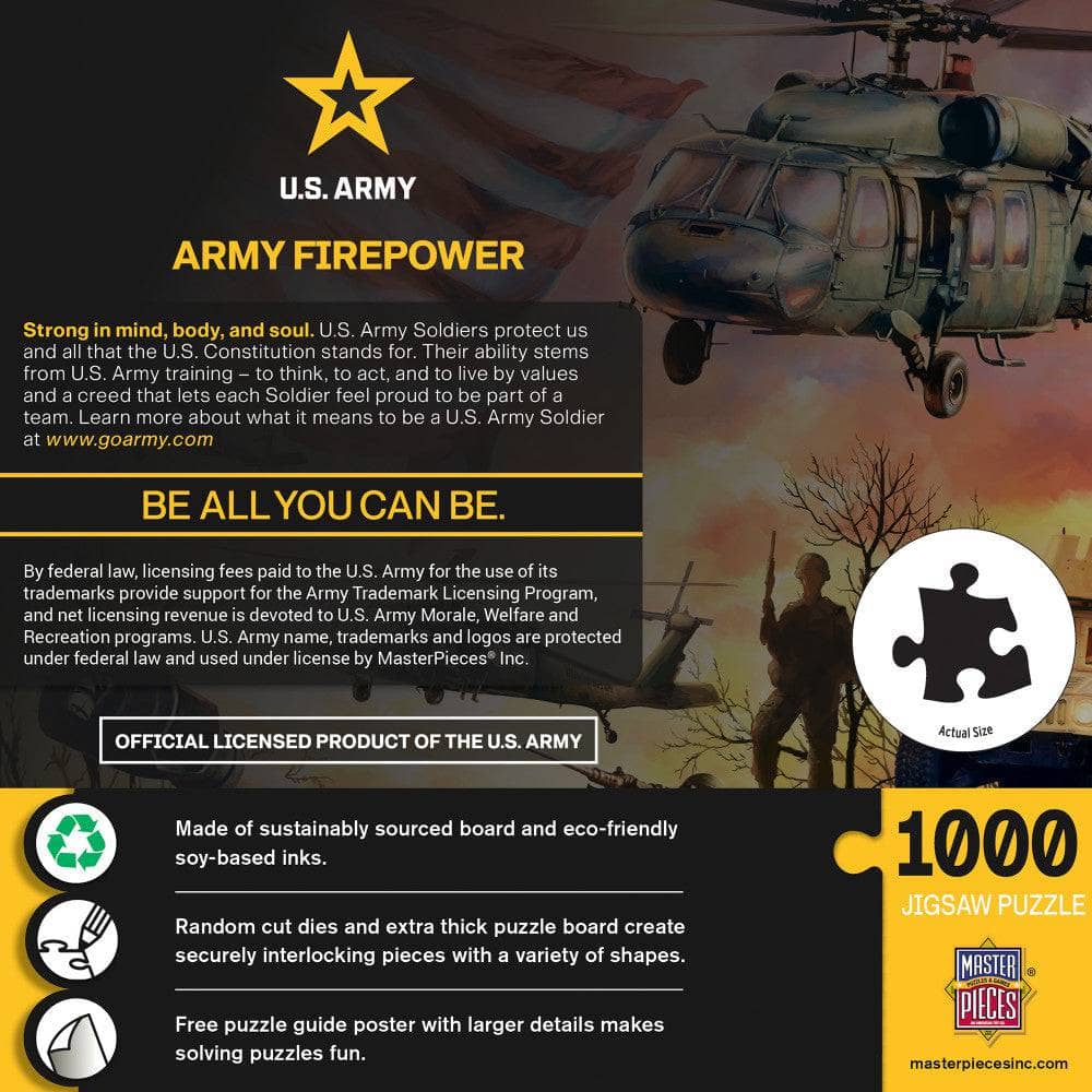 U.S. Army - Army Firepower 1000 Piece Jigsaw Puzzle - Image 3