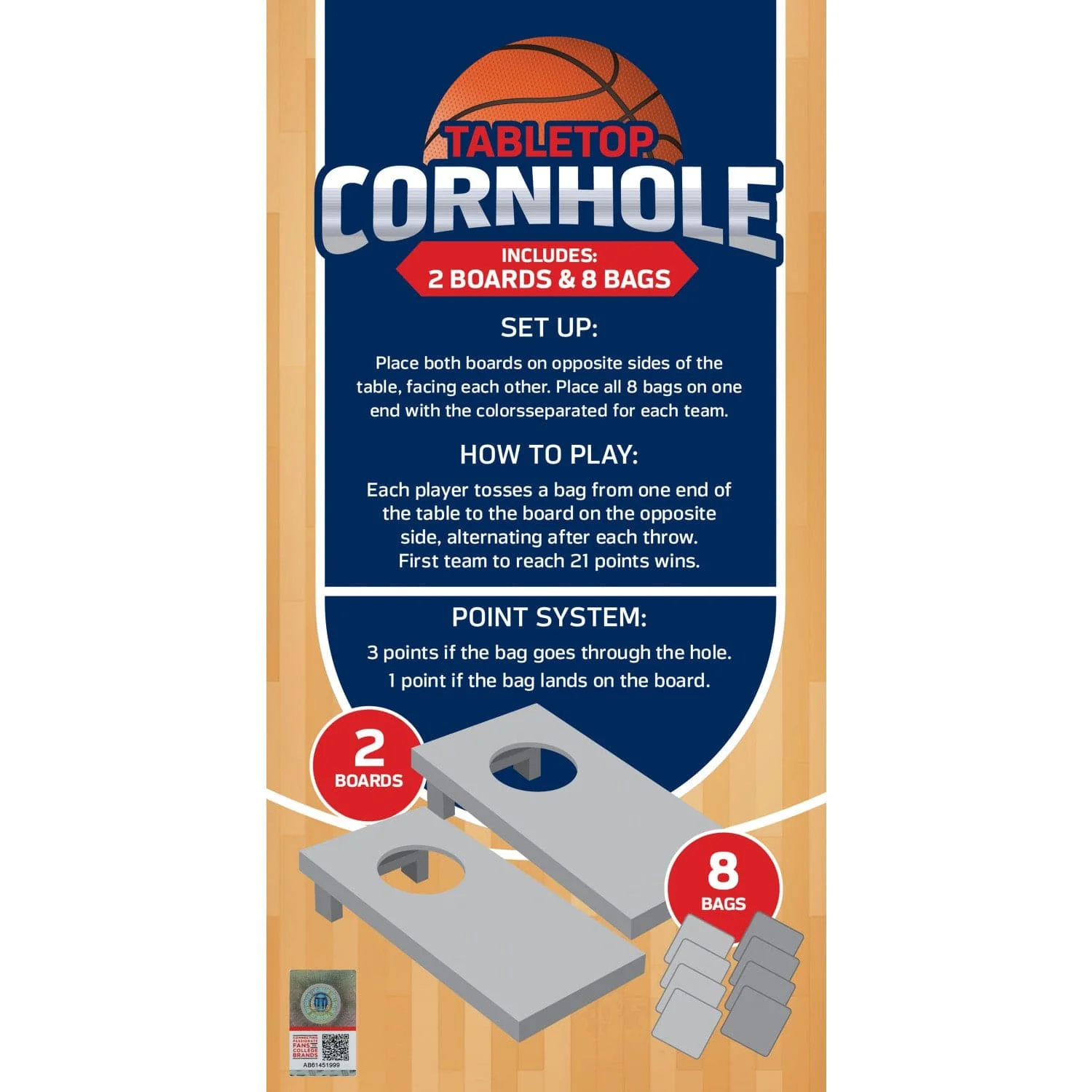 UNC Tar Heels - NCAA Tabletop Cornhole - Image 3