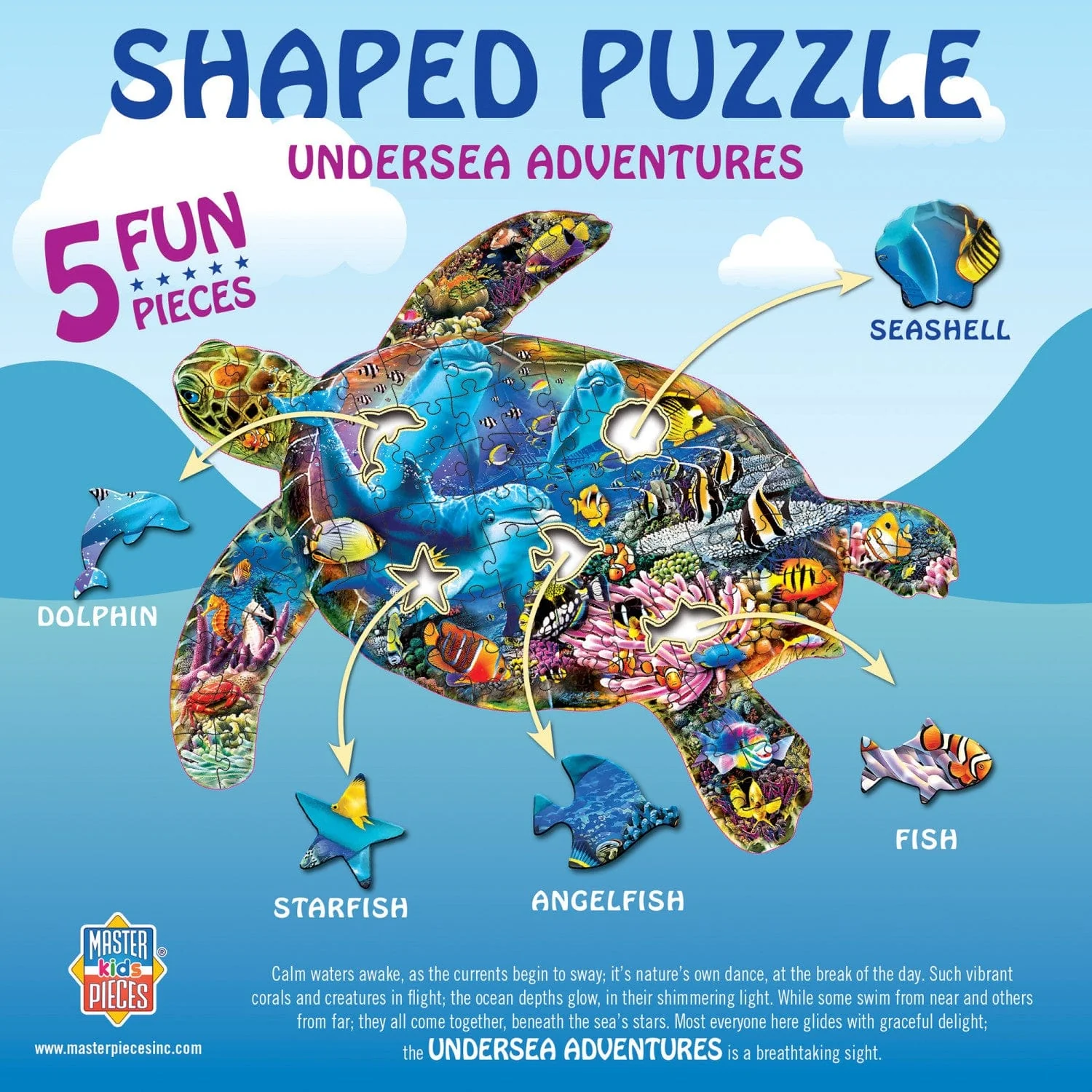 Undersea Adventures - 100 Piece Shaped Jigsaw Puzzle - Image 3