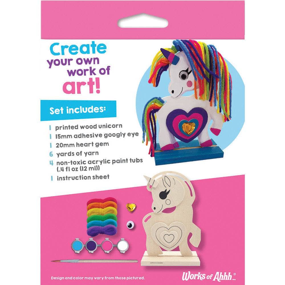Unicorn - Wood Yarn Wrapping Craft & Paint Kit - Image 3
