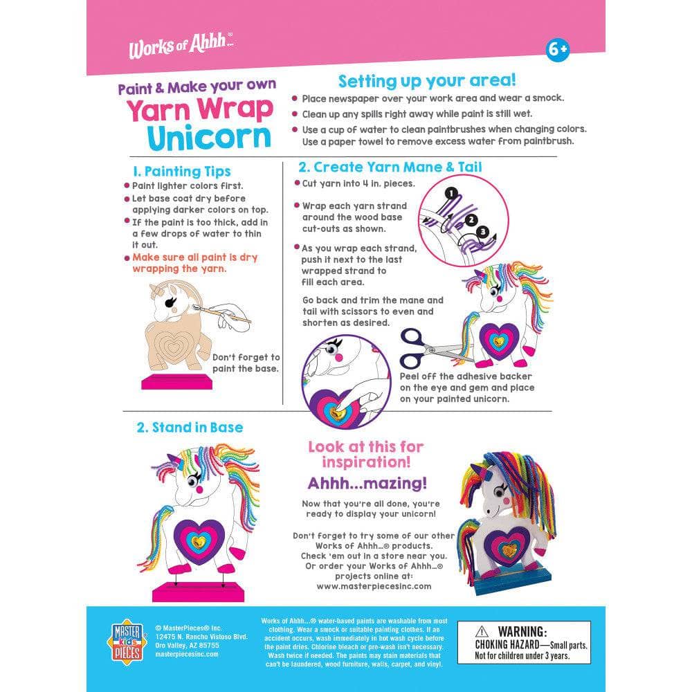 Unicorn - Wood Yarn Wrapping Craft & Paint Kit - Image 4