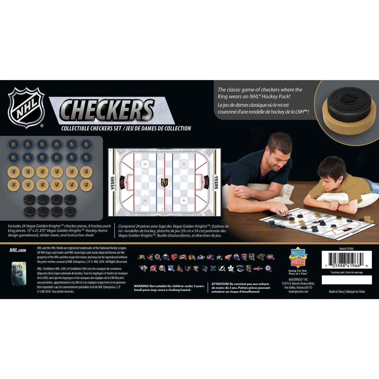 Las Vegas Golden Knights Checkers Board Game - Image 3