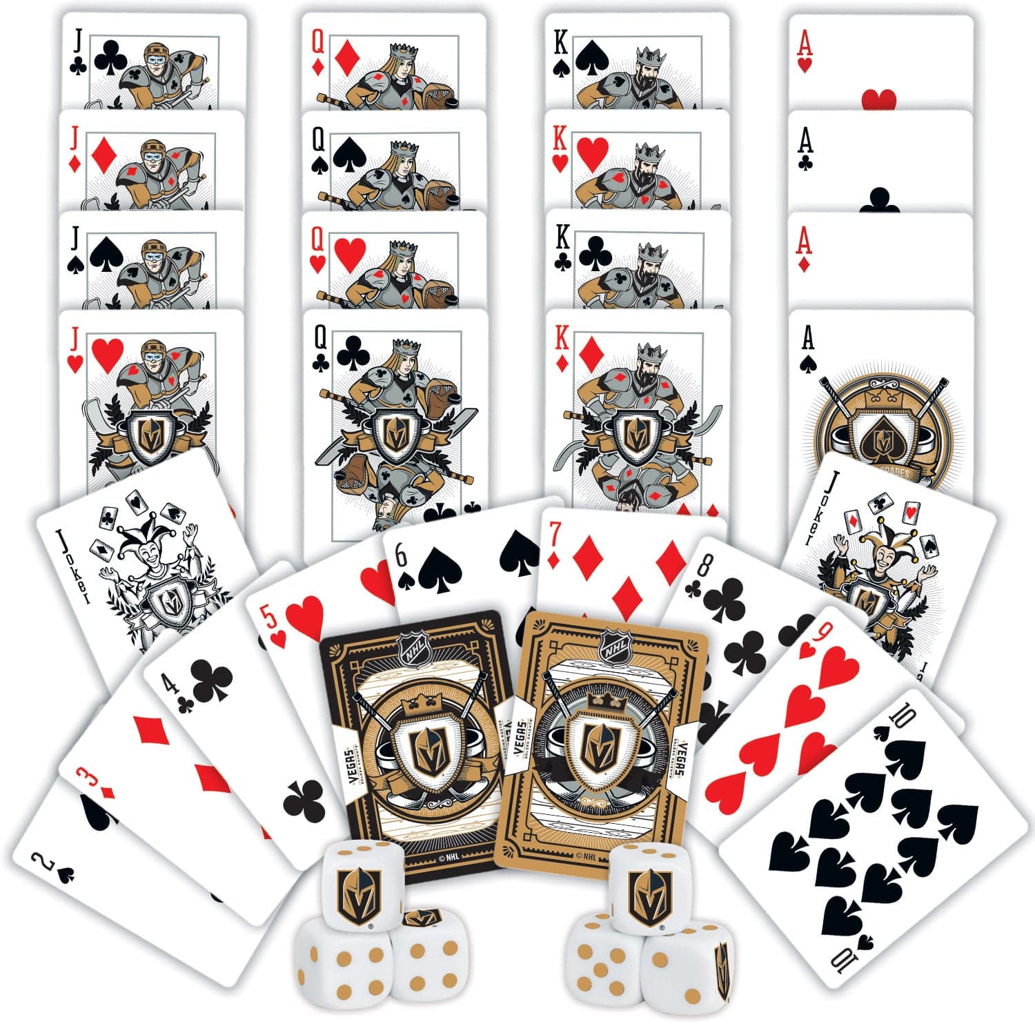 Las Vegas Golden Knights - 2-Pack Playing Cards & Dice Set - Image 2
