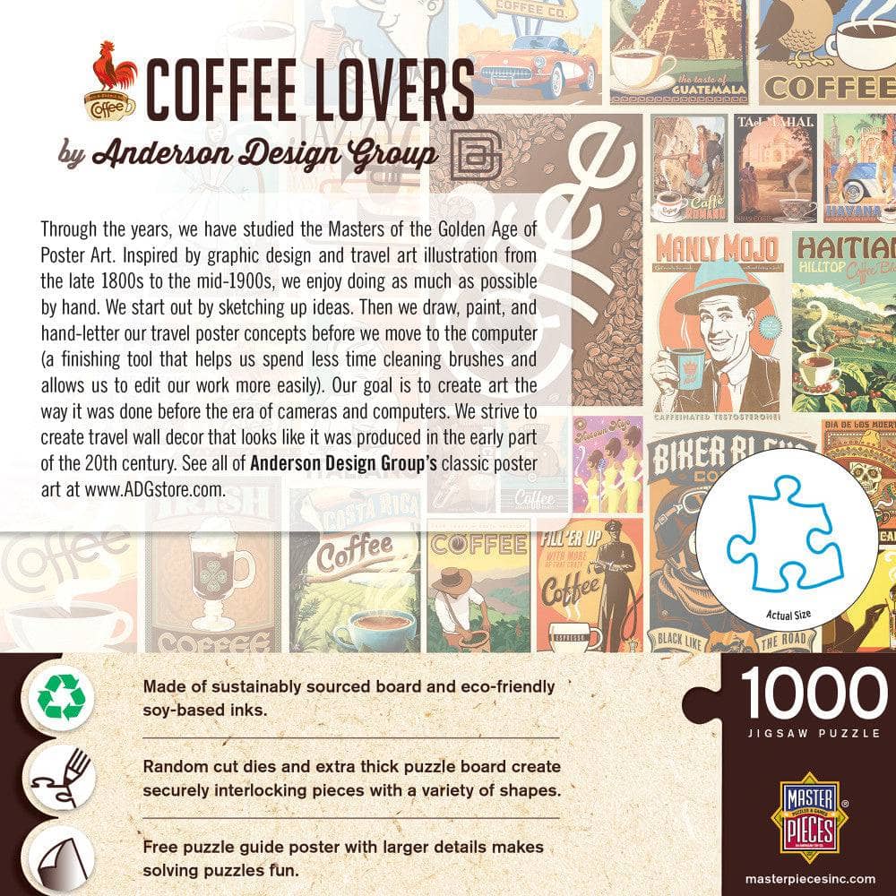 Vintage Posters - Coffee Lovers 1000 Piece Jigsaw Puzzle - Image 3