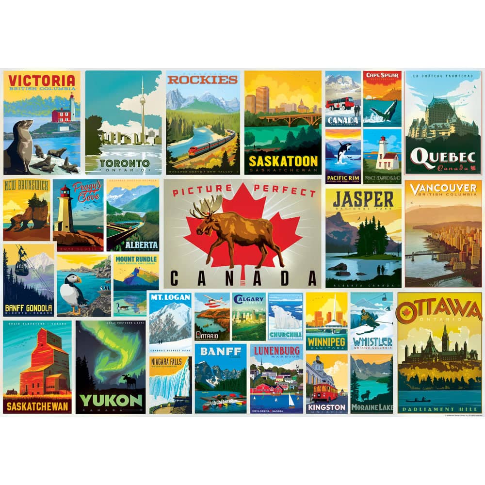 Vintage Posters - O Canada 1000 Piece Jigsaw Puzzle - Image 2