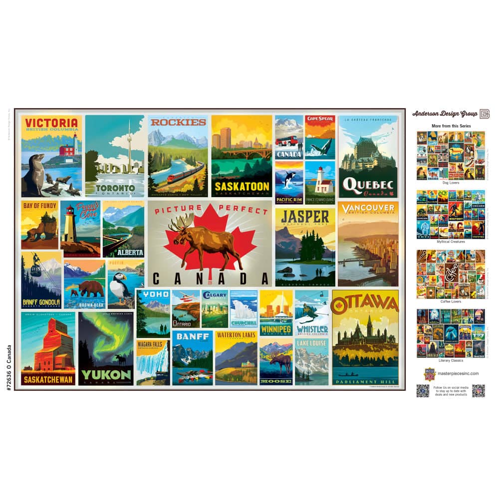 Vintage Posters - O Canada 1000 Piece Jigsaw Puzzle - Image 4