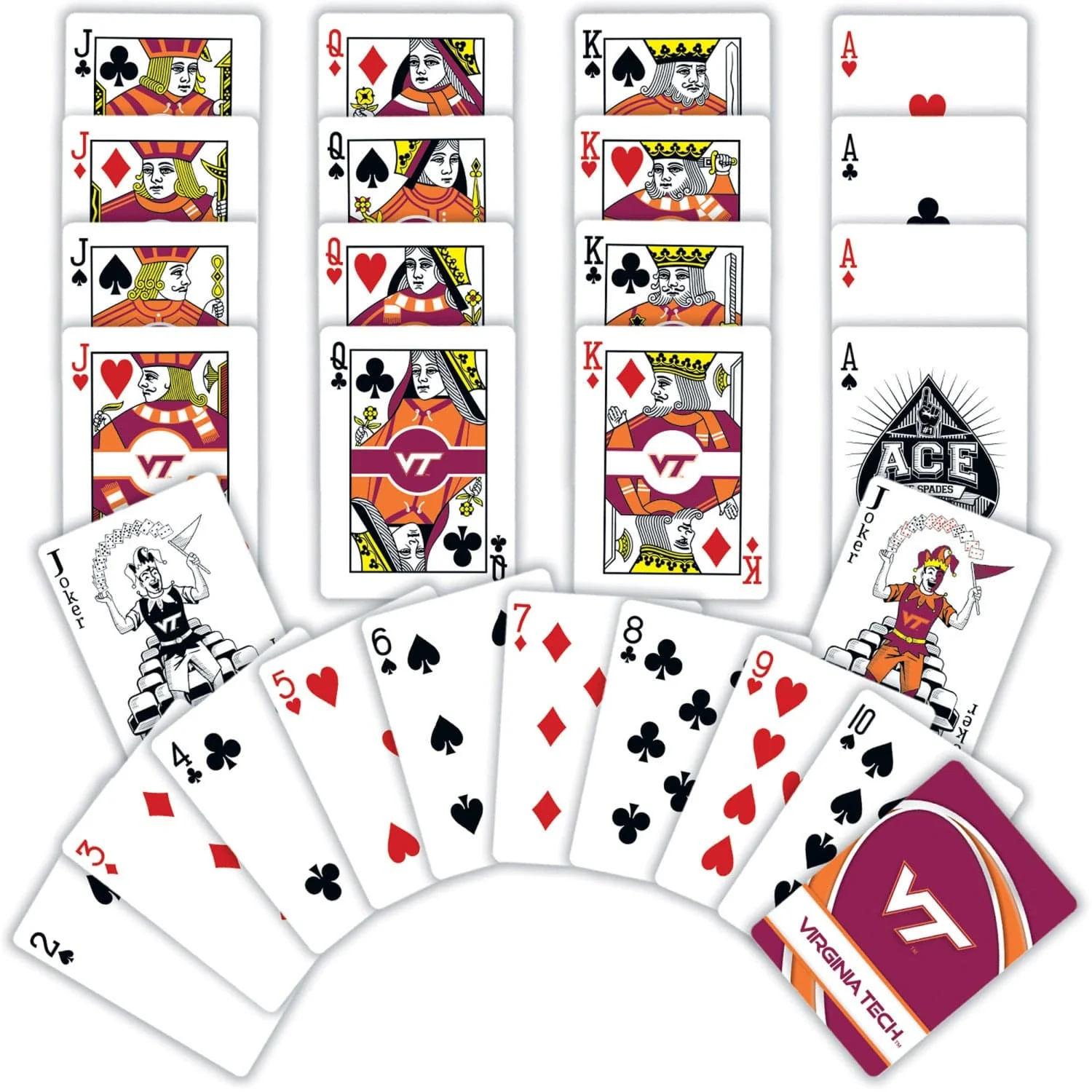 Virginia Tech Hokies Playing Cards - 54 Card Deck - Image 2