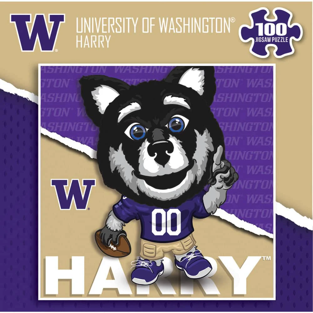 Washington Huskies - NCAA Mascot 100 Piece Jigsaw Puzzle - Image 3
