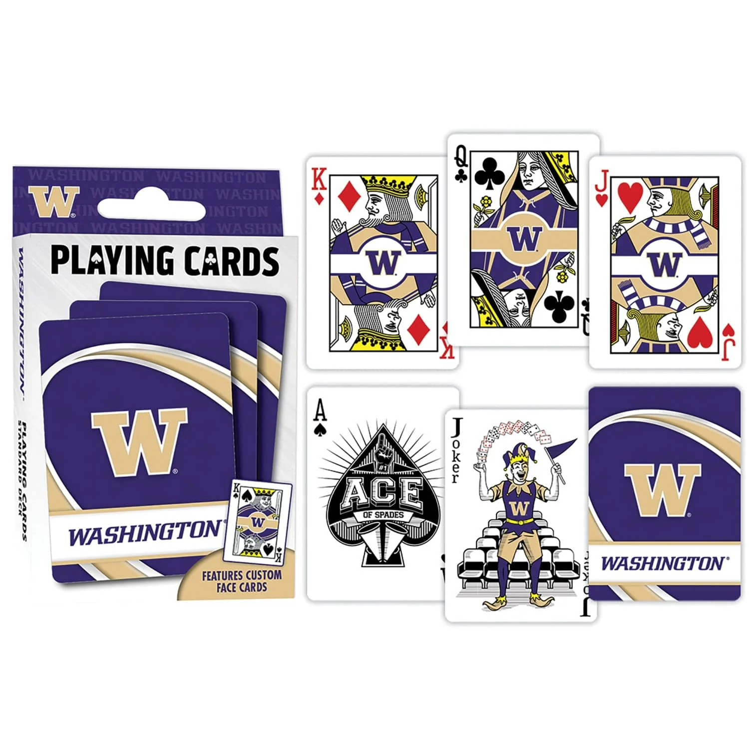 Washington Huskies Playing Cards - 54 Card Deck - Image 3