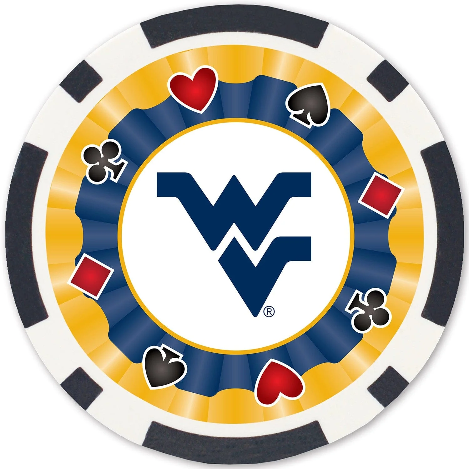 West Virginia Mountaineers 100 Piece Poker Chips - Image 2