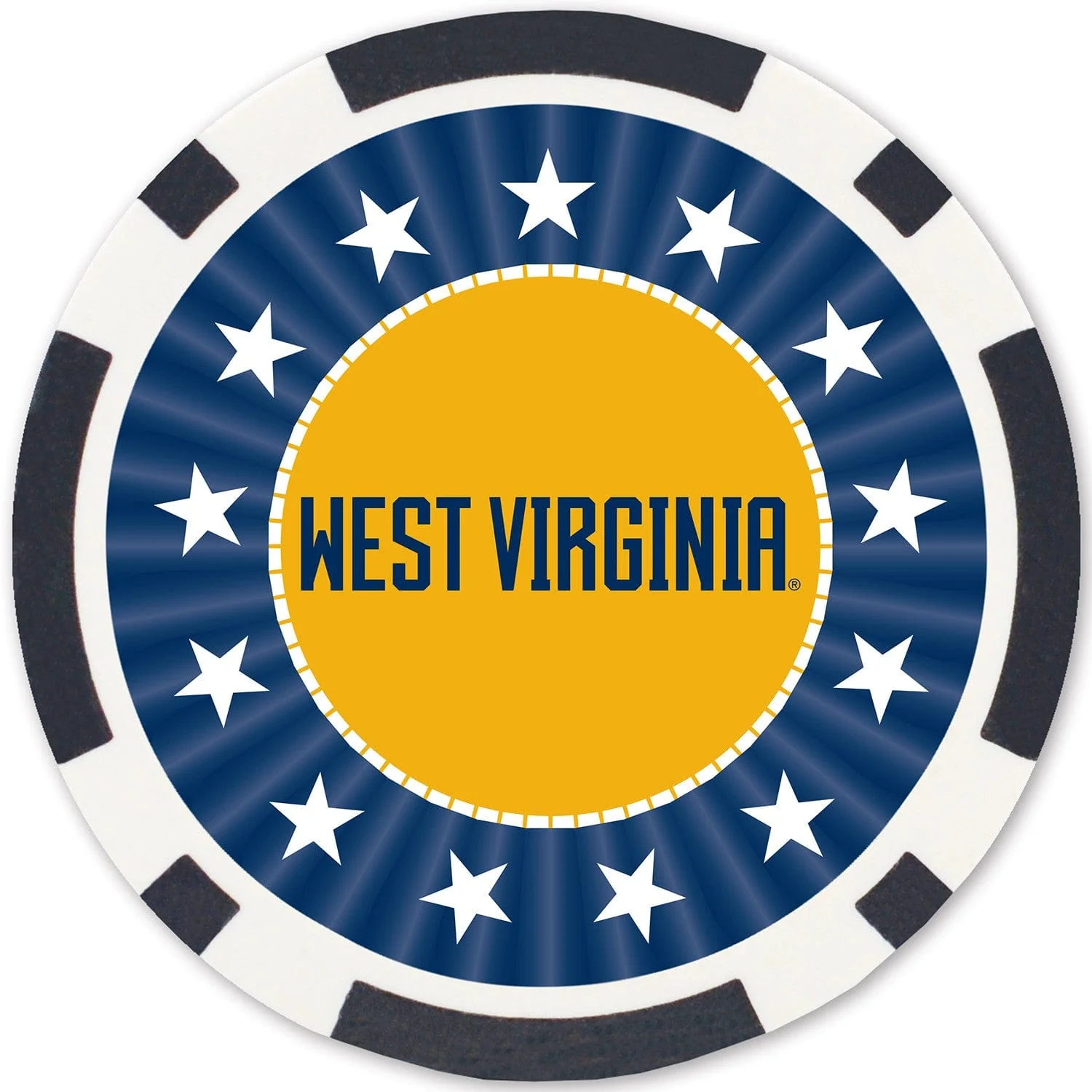 West Virginia Mountaineers 100 Piece Poker Chips - Image 3
