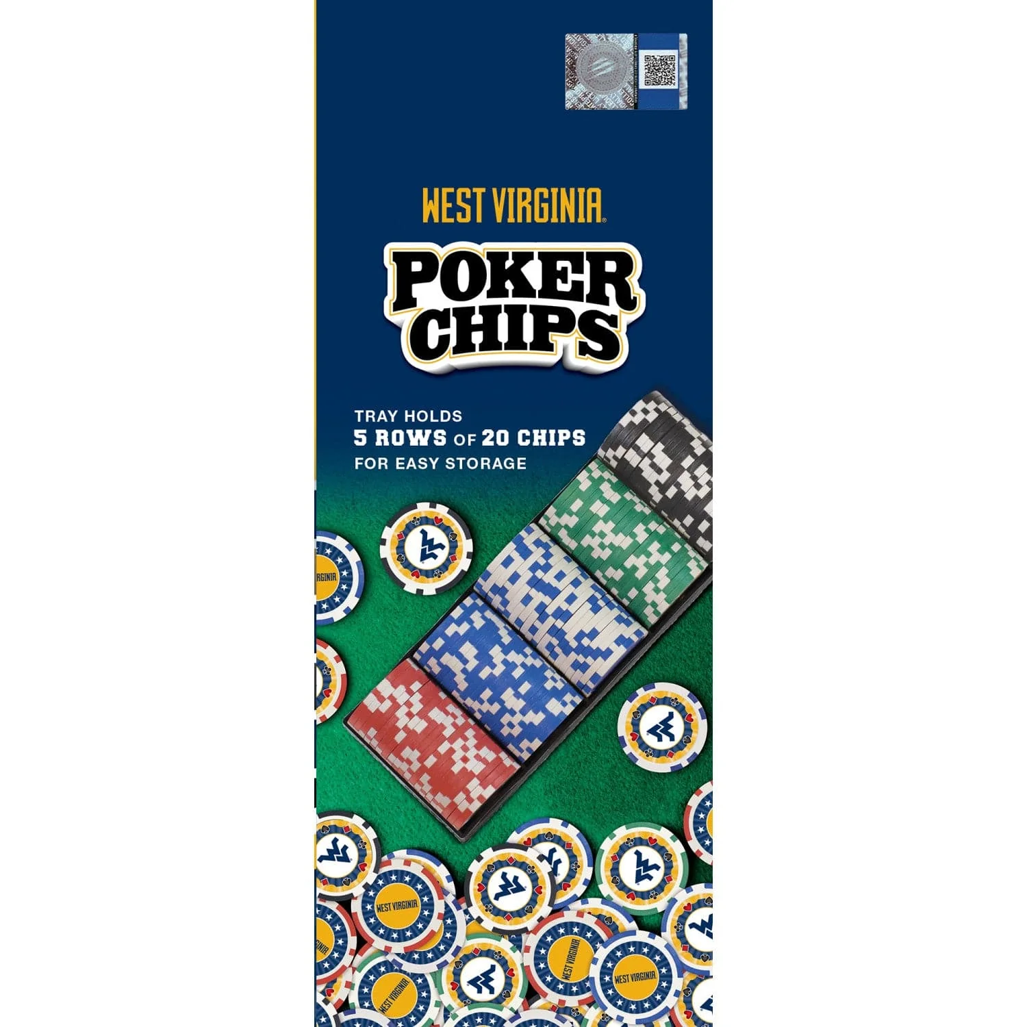 West Virginia Mountaineers 100 Piece Poker Chips - Image 4