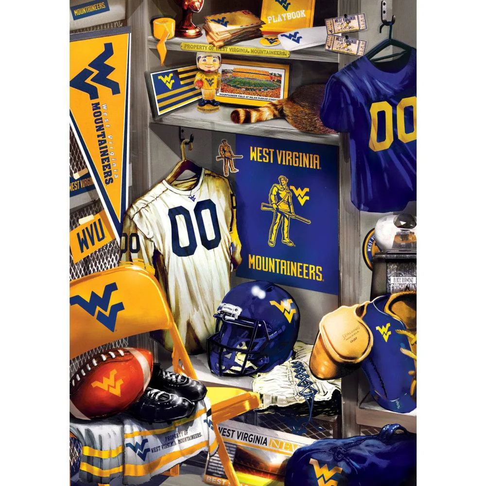 West Virginia Mountaineers - Locker Room 500 Piece Jigsaw Puzzle - Image 2