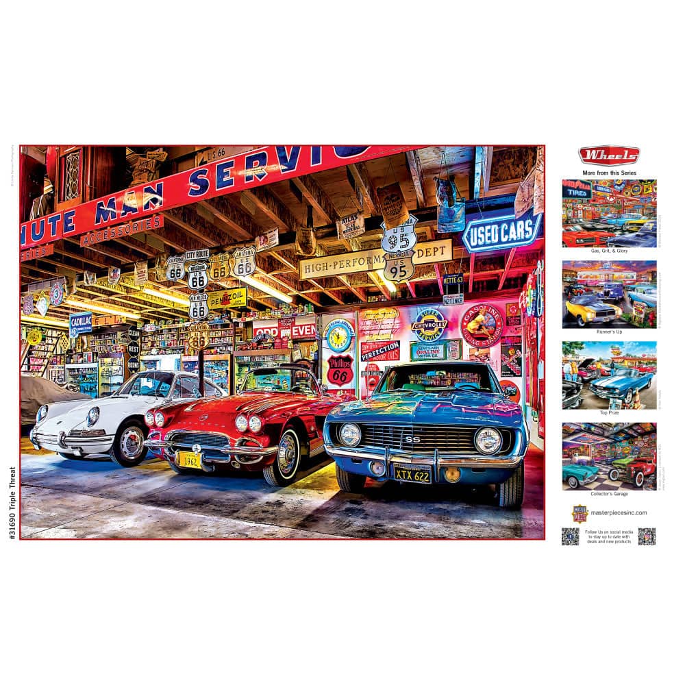 Wheels - Triple Threat 750 Piece Jigsaw Puzzle - Image 4