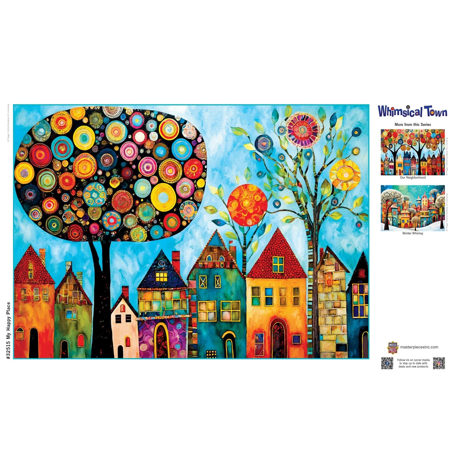 Whimsical Town - My Happy Place 500 Piece Jigsaw Puzzle - Image 4