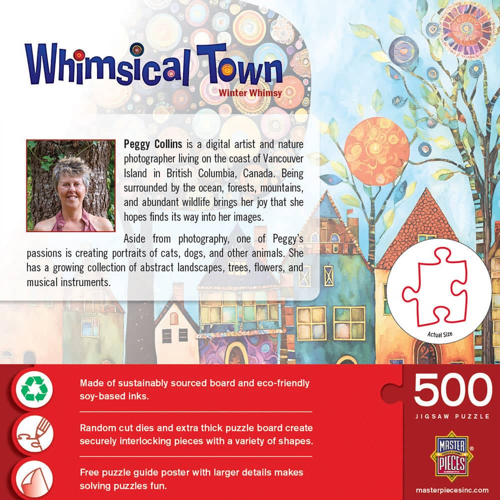 Whimsical Town - Winter Whimsey 500 Piece Jigsaw Puzzle - Image 3