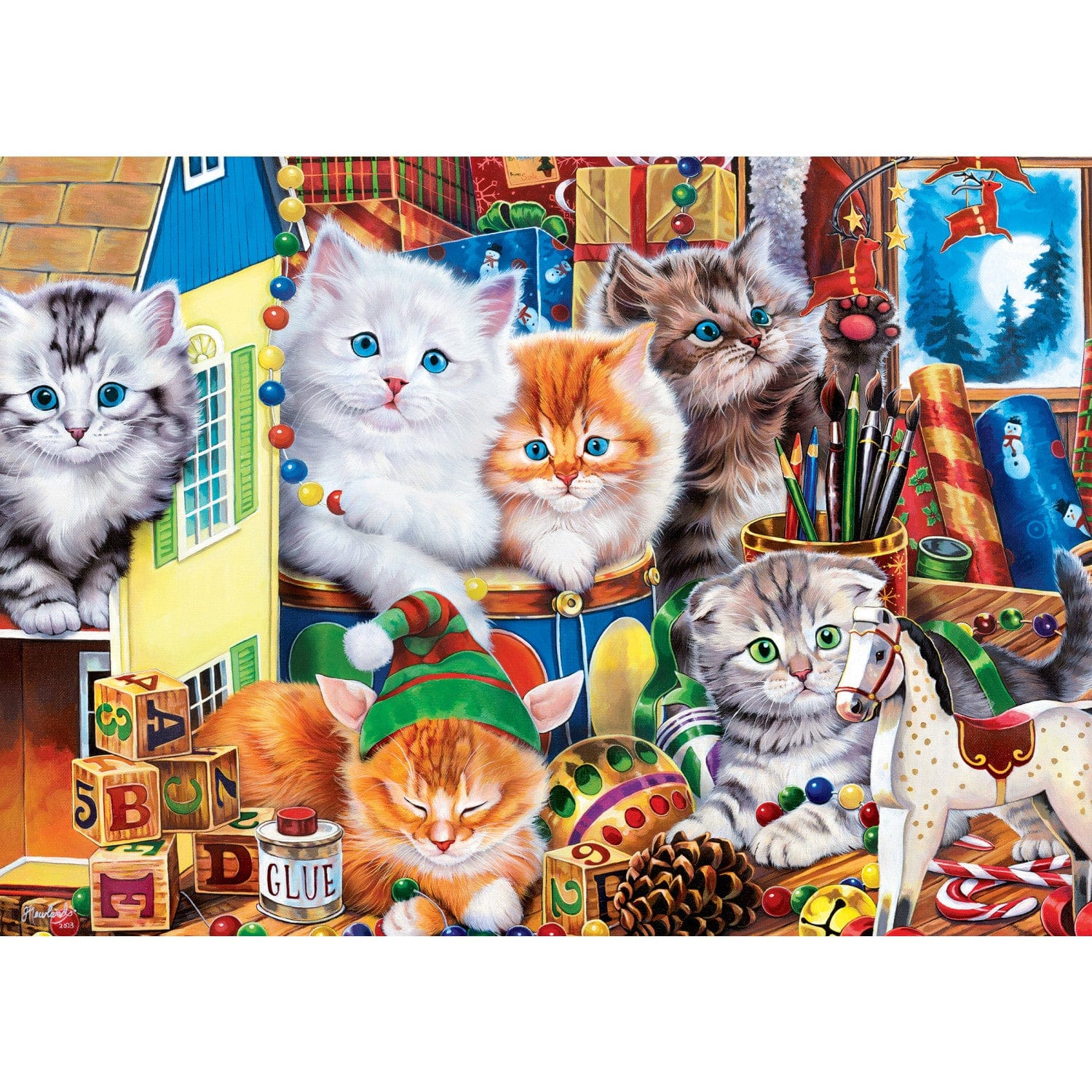 Sparkle & Shine - Whisker Wishes 500 Piece Glitter Jigsaw Puzzle - Image 2