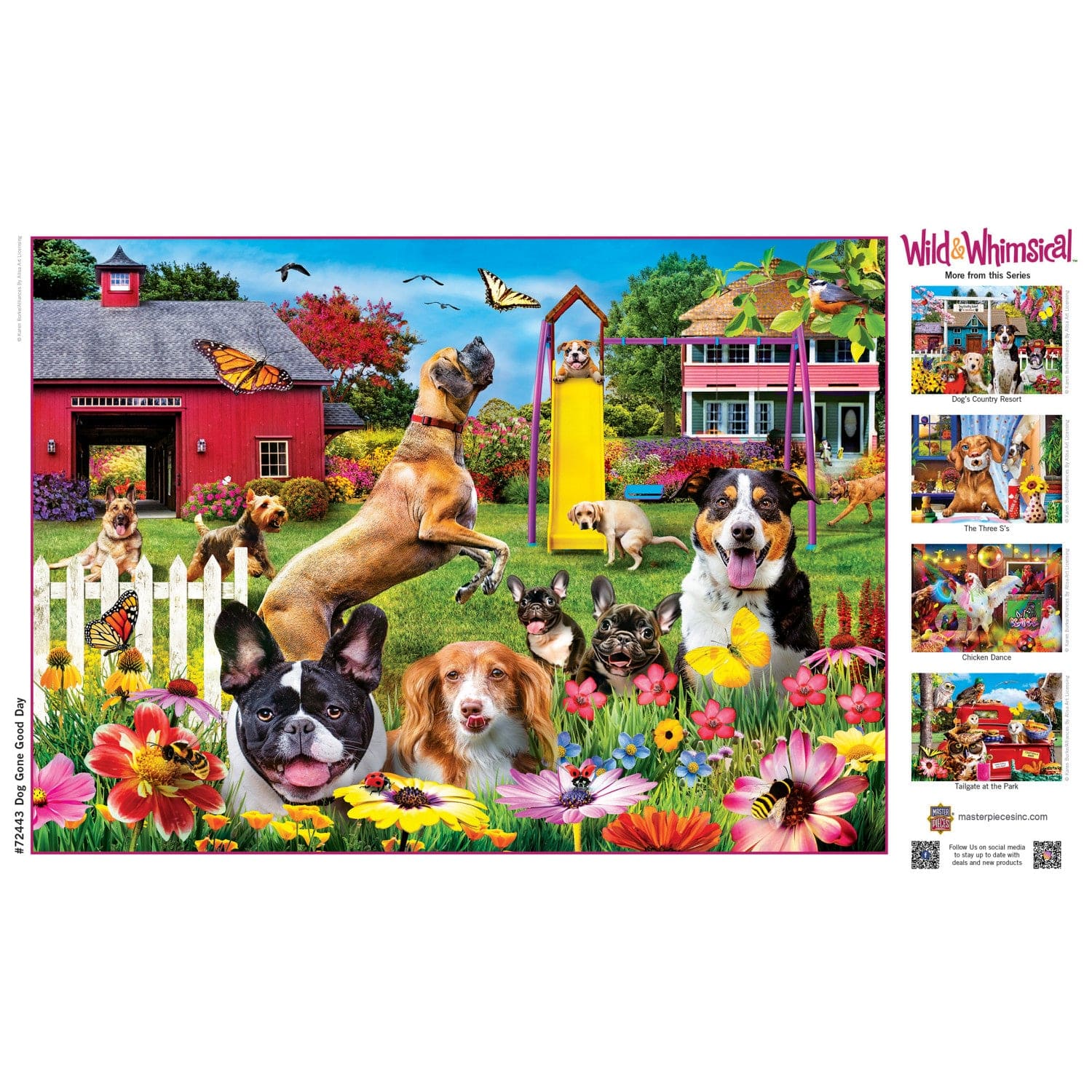 Wild & Whimsical - Dog Gone Good Day 1000 Piece Jigsaw Puzzle - Image 4
