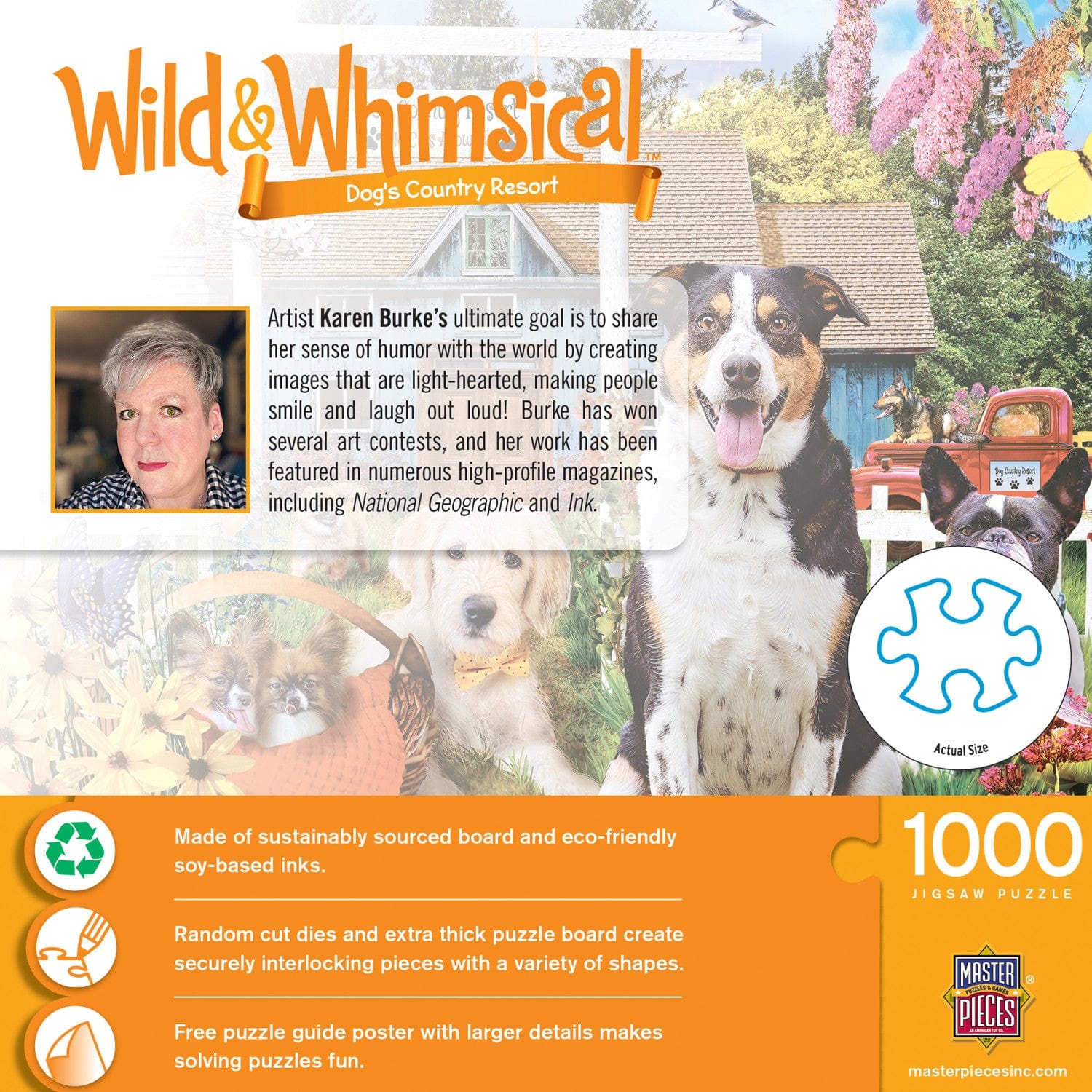 Wild & Whimsical - Dog's Country Restort 1000 Piece Jigsaw Puzzle - Image 3