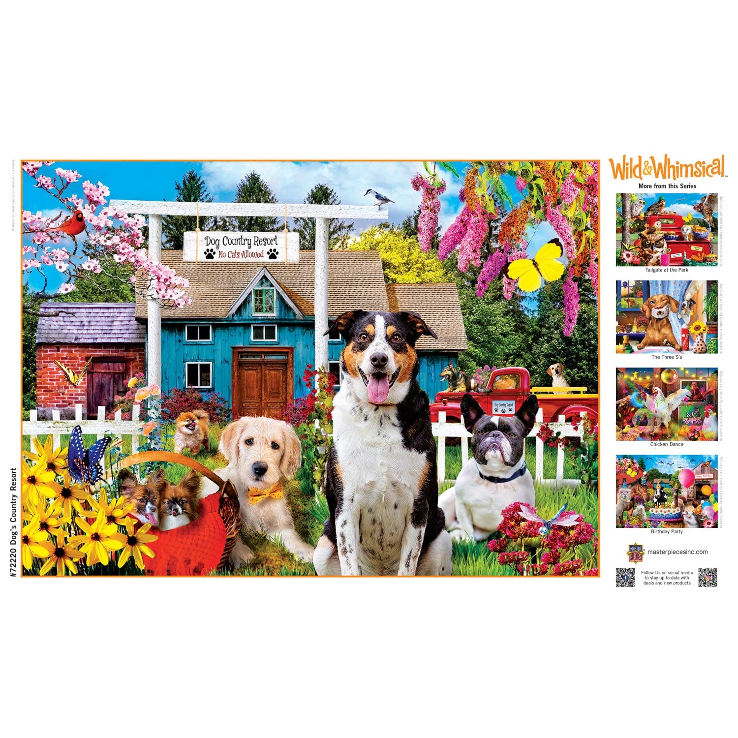 Wild & Whimsical - Dog's Country Restort 1000 Piece Jigsaw Puzzle - Image 4