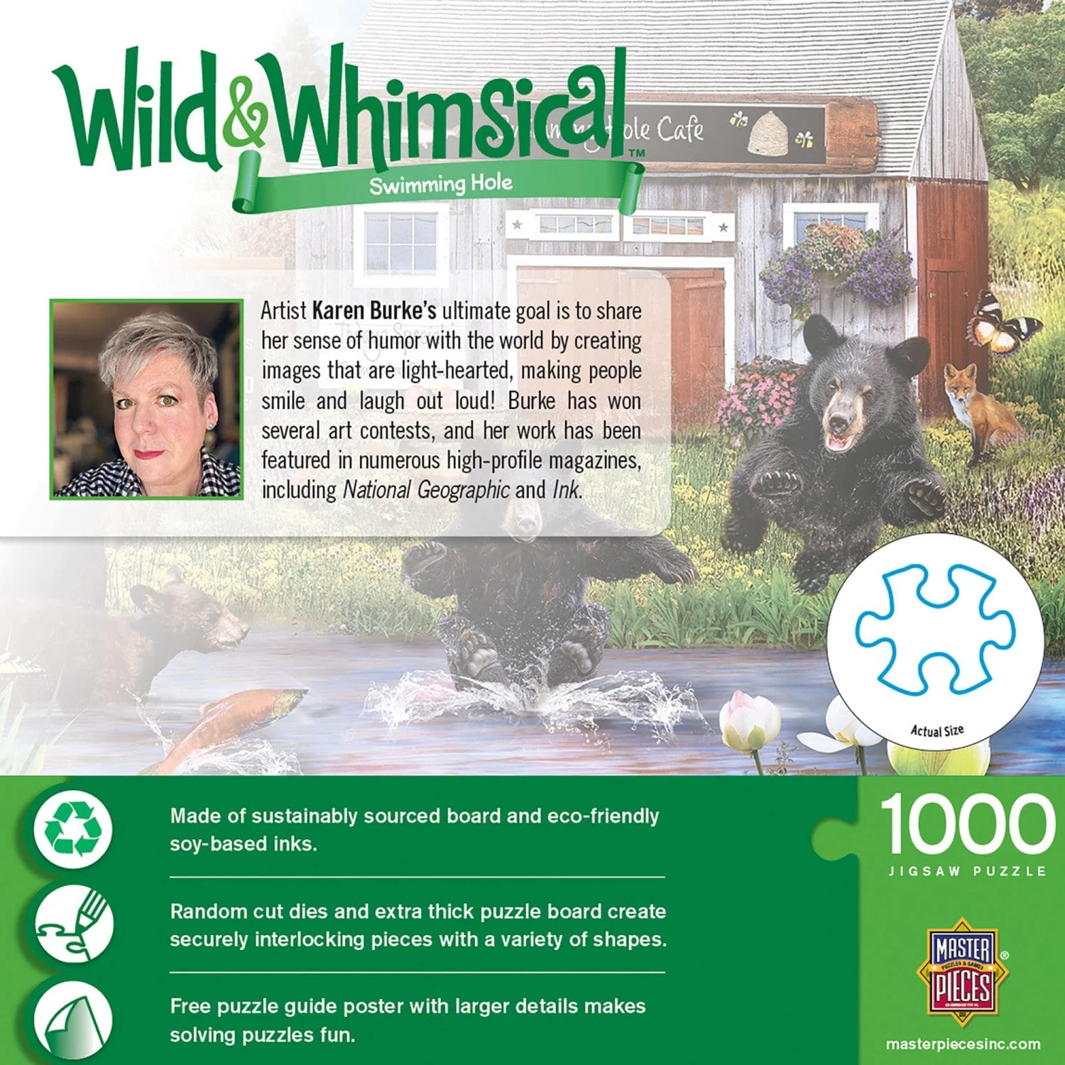 Wild & Whimsical - Swimming Hole 1000 Piece Jigsaw Puzzle - Image 3