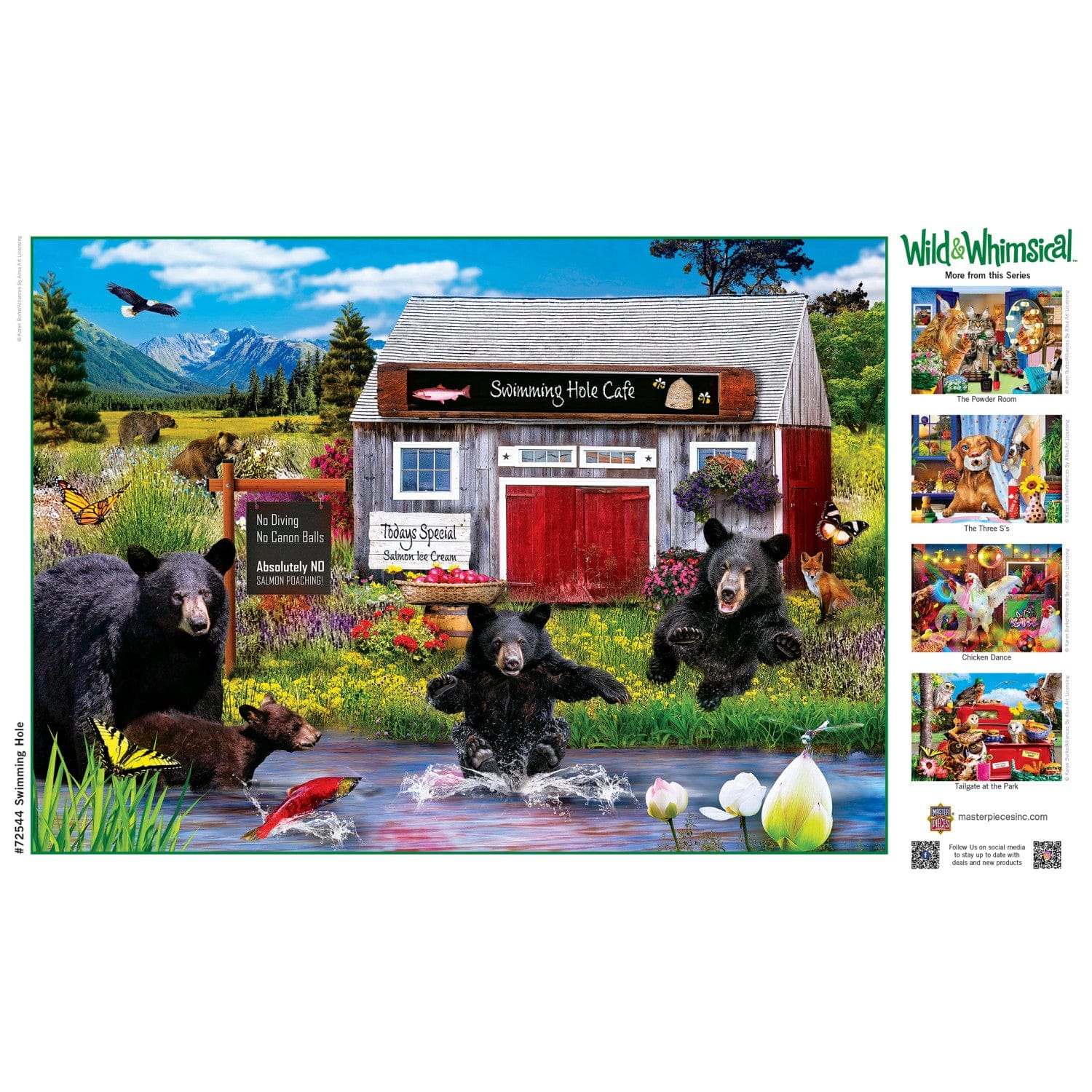 Wild & Whimsical - Swimming Hole 1000 Piece Jigsaw Puzzle - Image 4