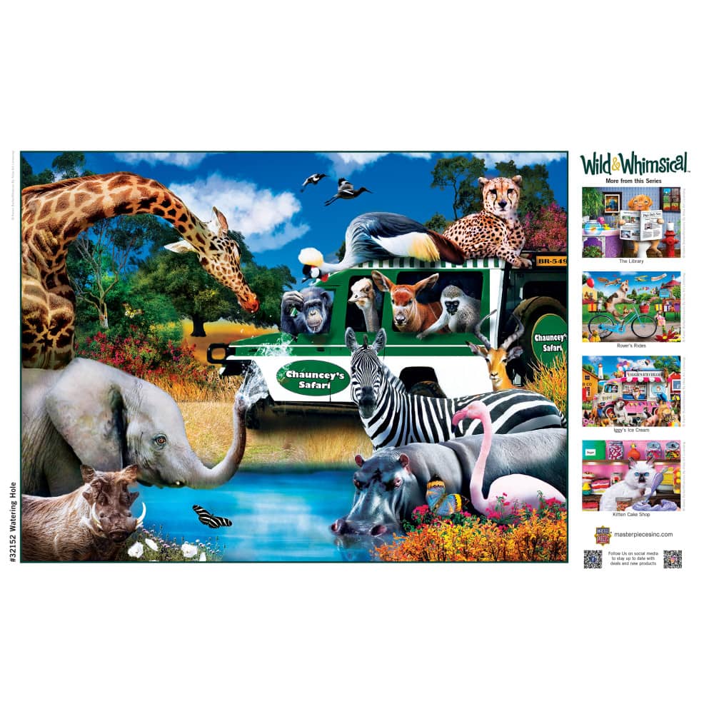 Wild & Whimsical - Watering Hole 300 Piece EZ Grip Jigsaw Puzzle - Image 4