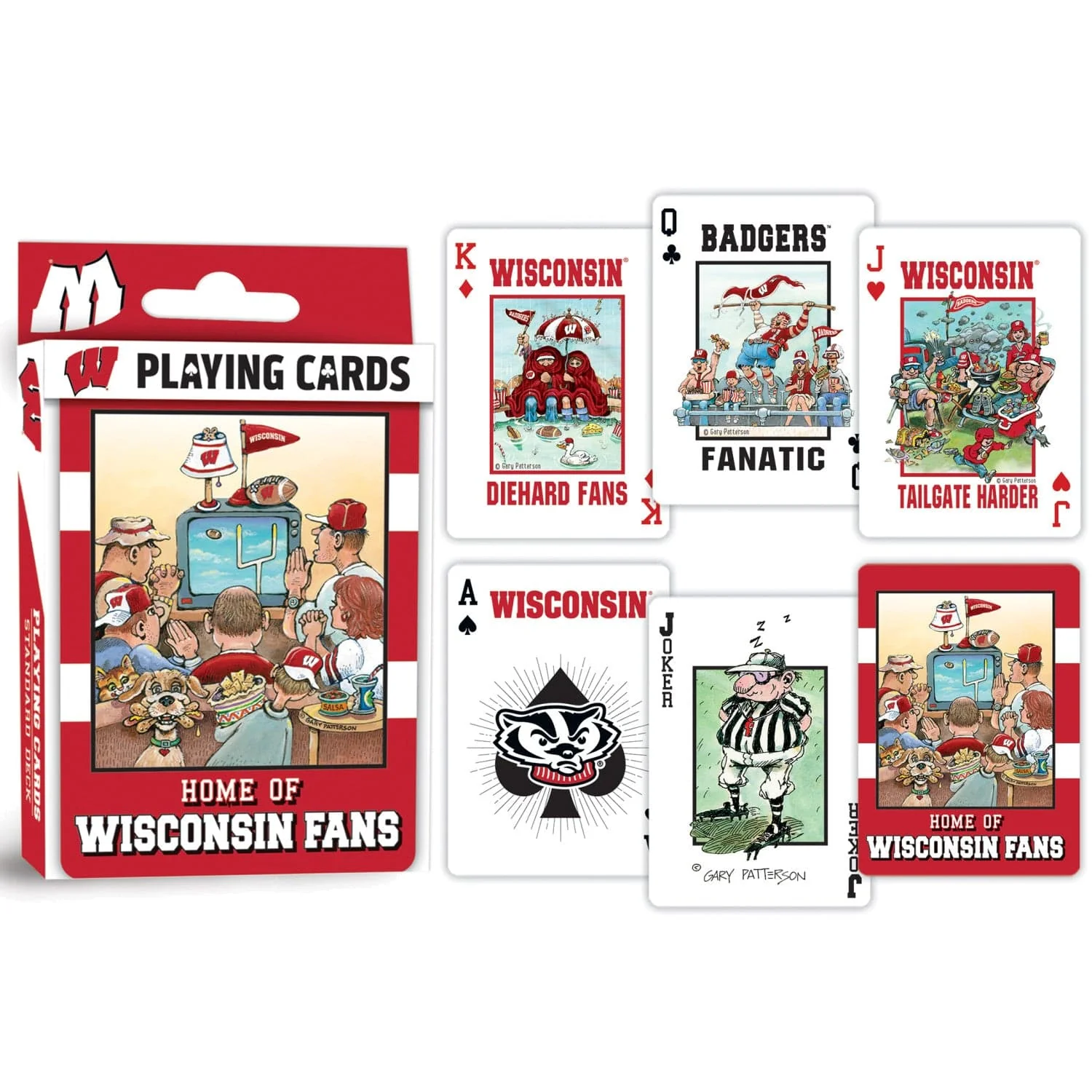Wisconsin Badgers Fan Deck Playing Cards - 54 Card Deck - Image 3
