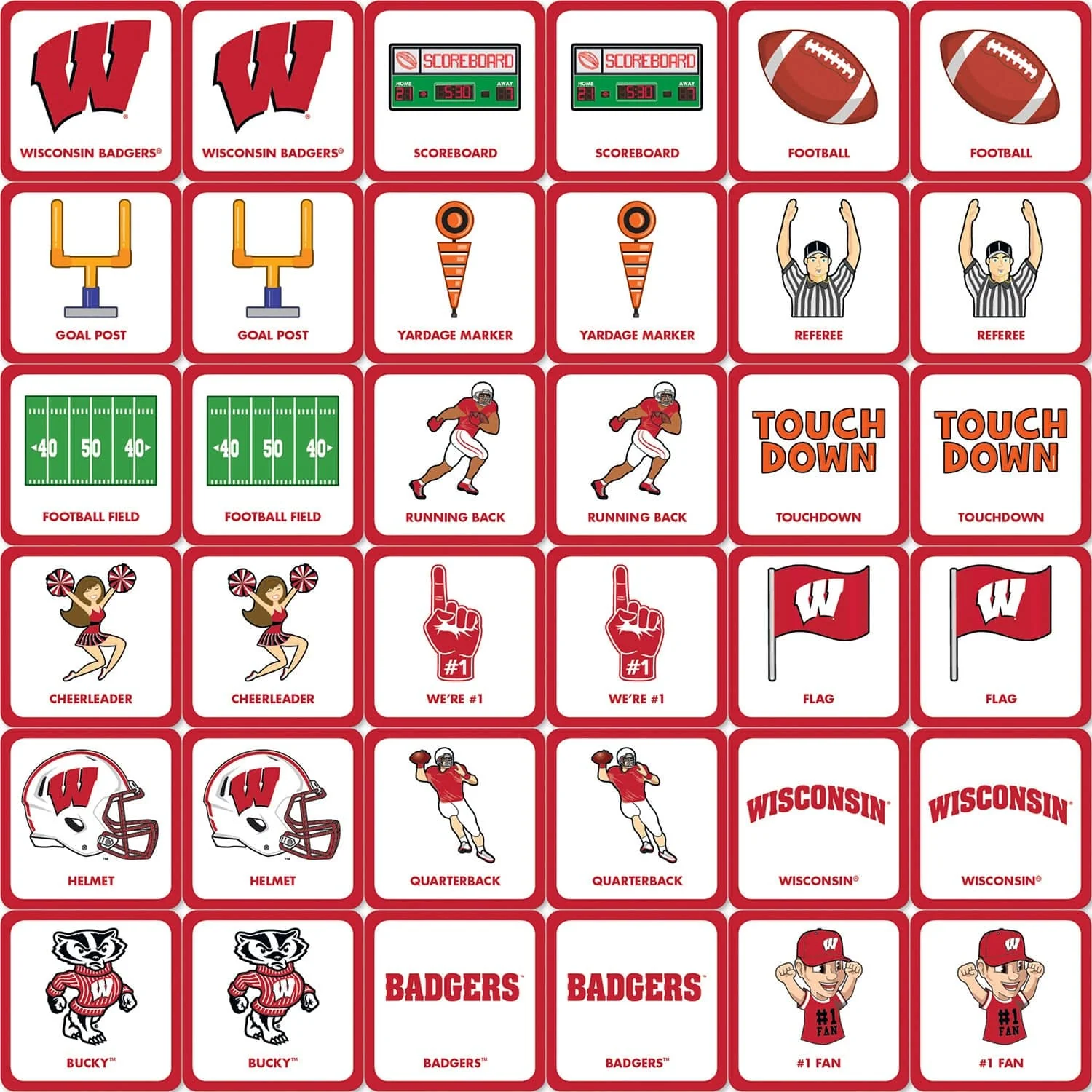 Wisconsin Badgers Matching Game - Image 2