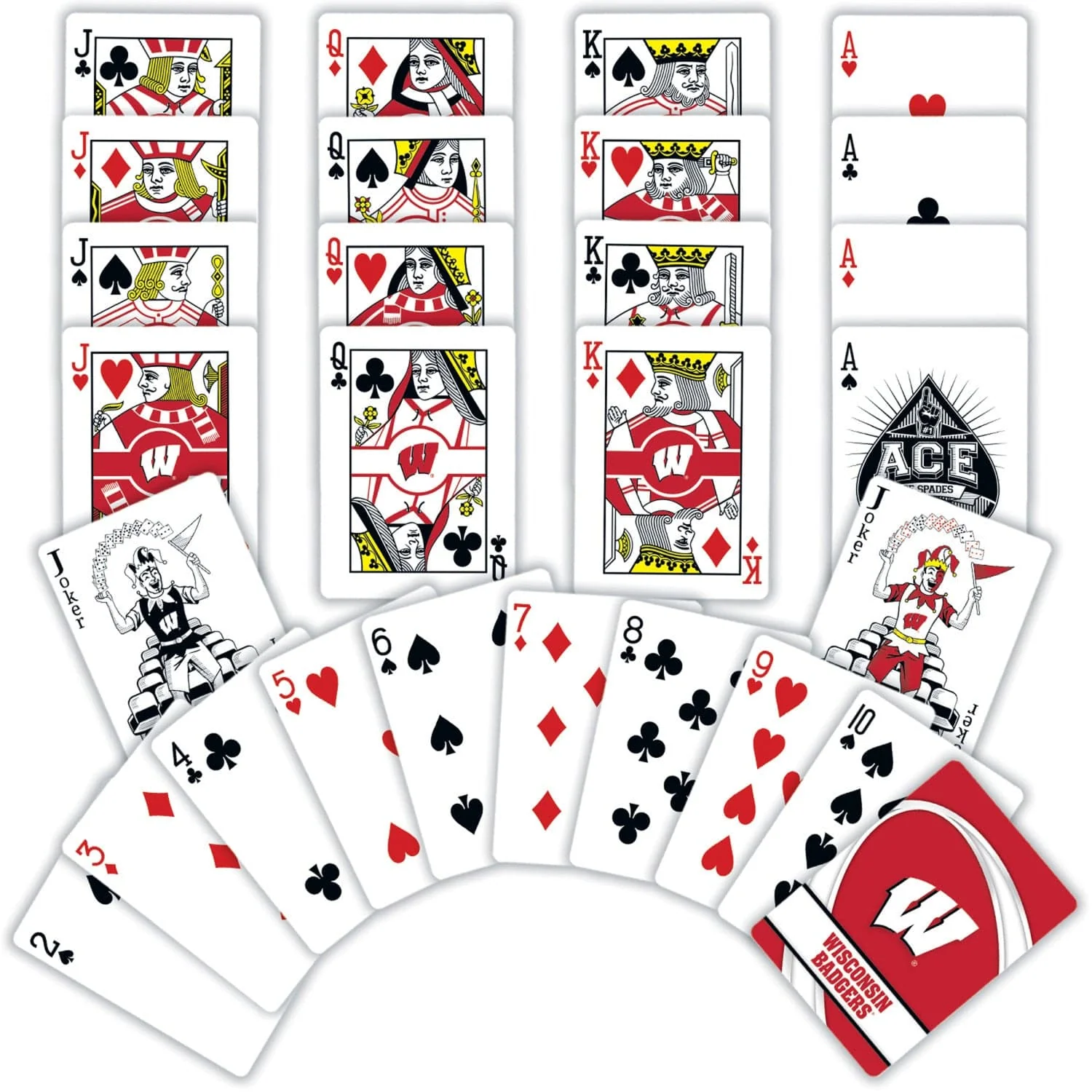 Wisconsin Badgers Playing Cards - 54 Card Deck - Image 2