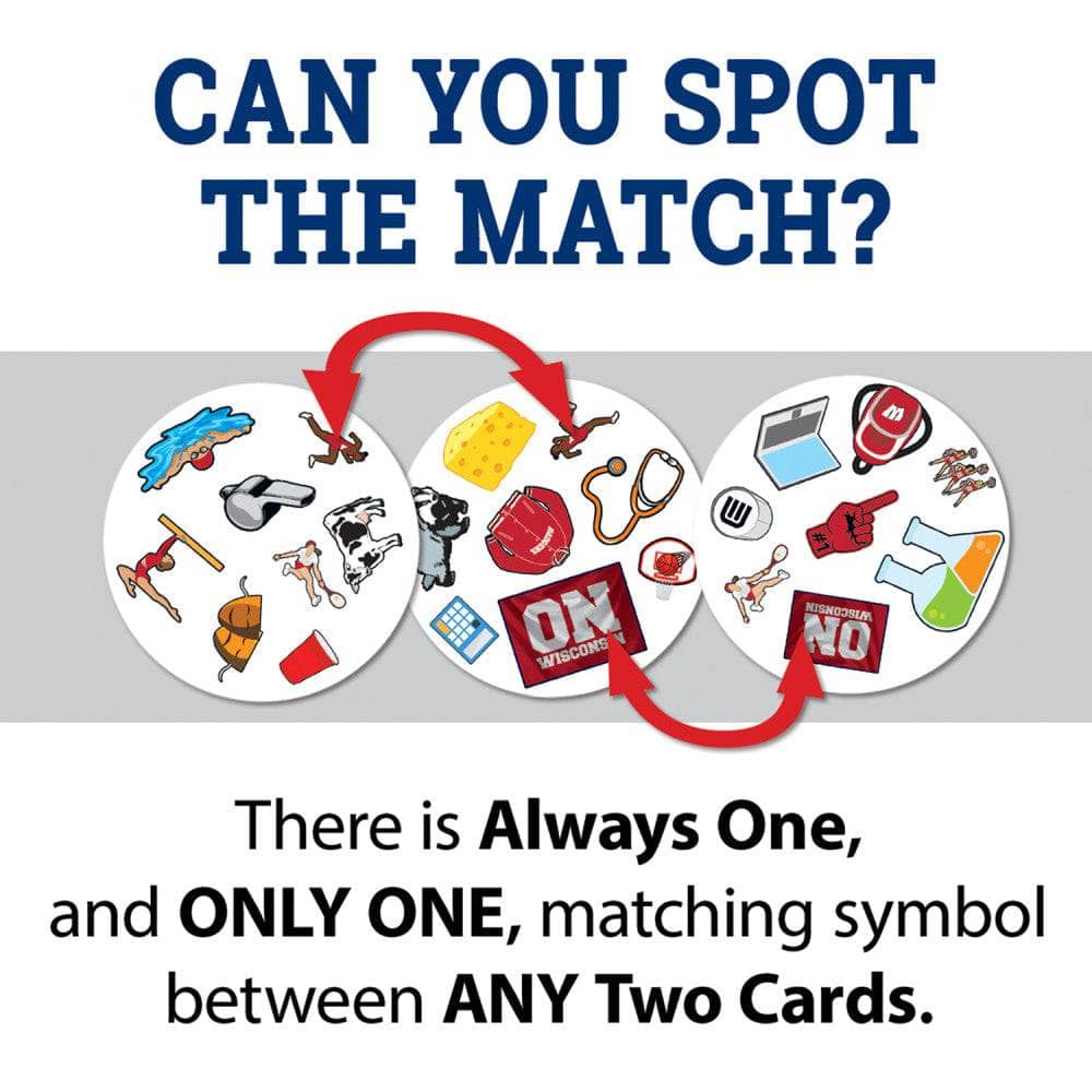 Wisconsin Badgers Spot It! Card Game - Image 2
