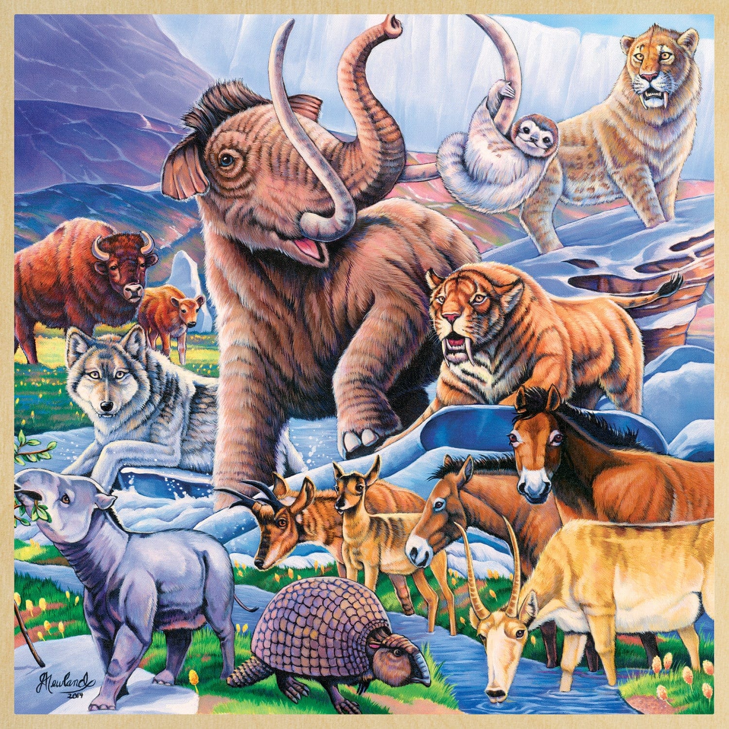 Wood Fun Facts - Ice Age Friends 48 Piece Wood Jigsaw Puzzle - Image 2