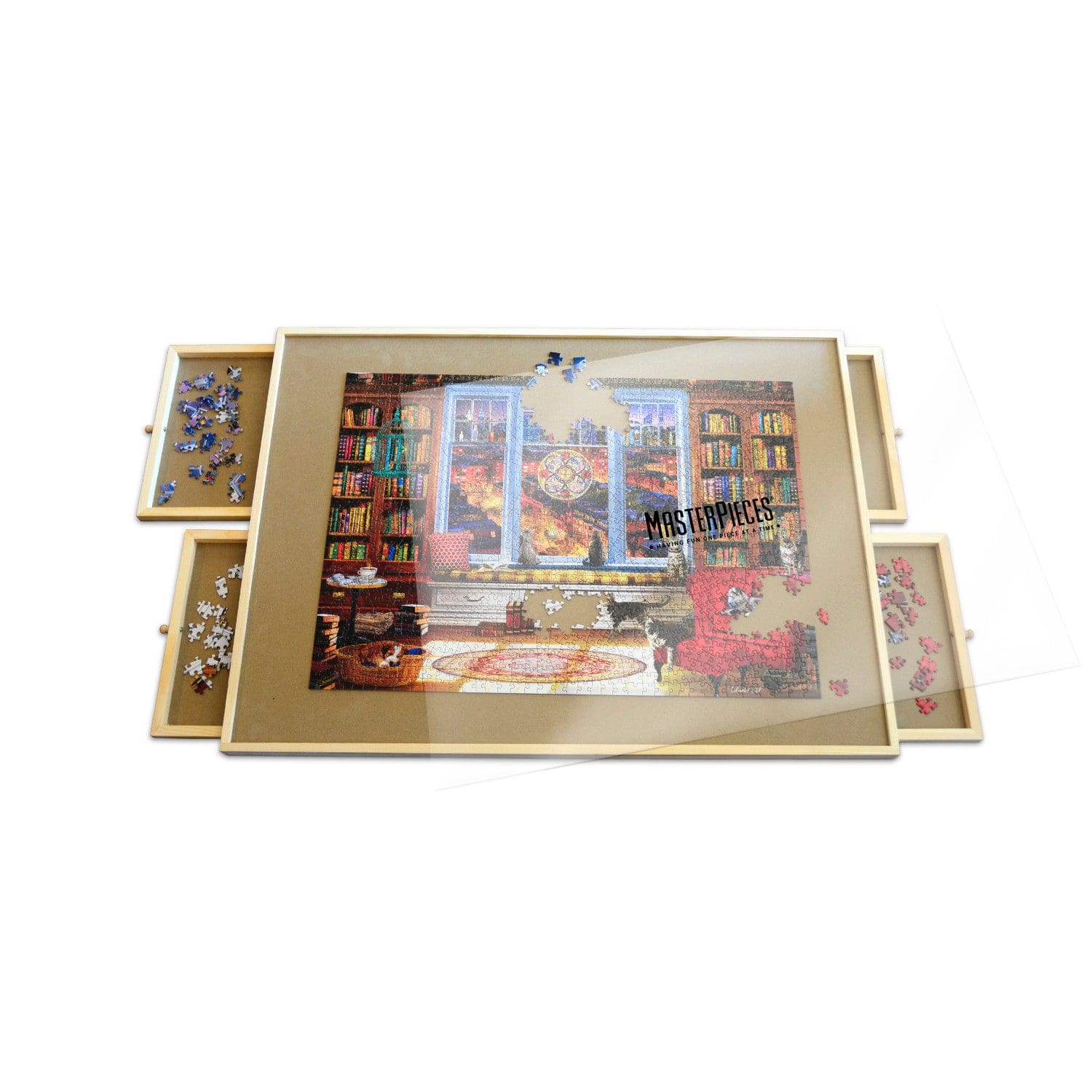 Wood Jigsaw Puzzle Table - 27"x35" - Image 2