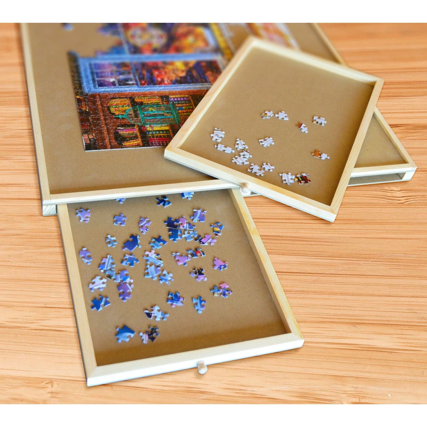 Wood Jigsaw Puzzle Table - 27"x35" - Image 3