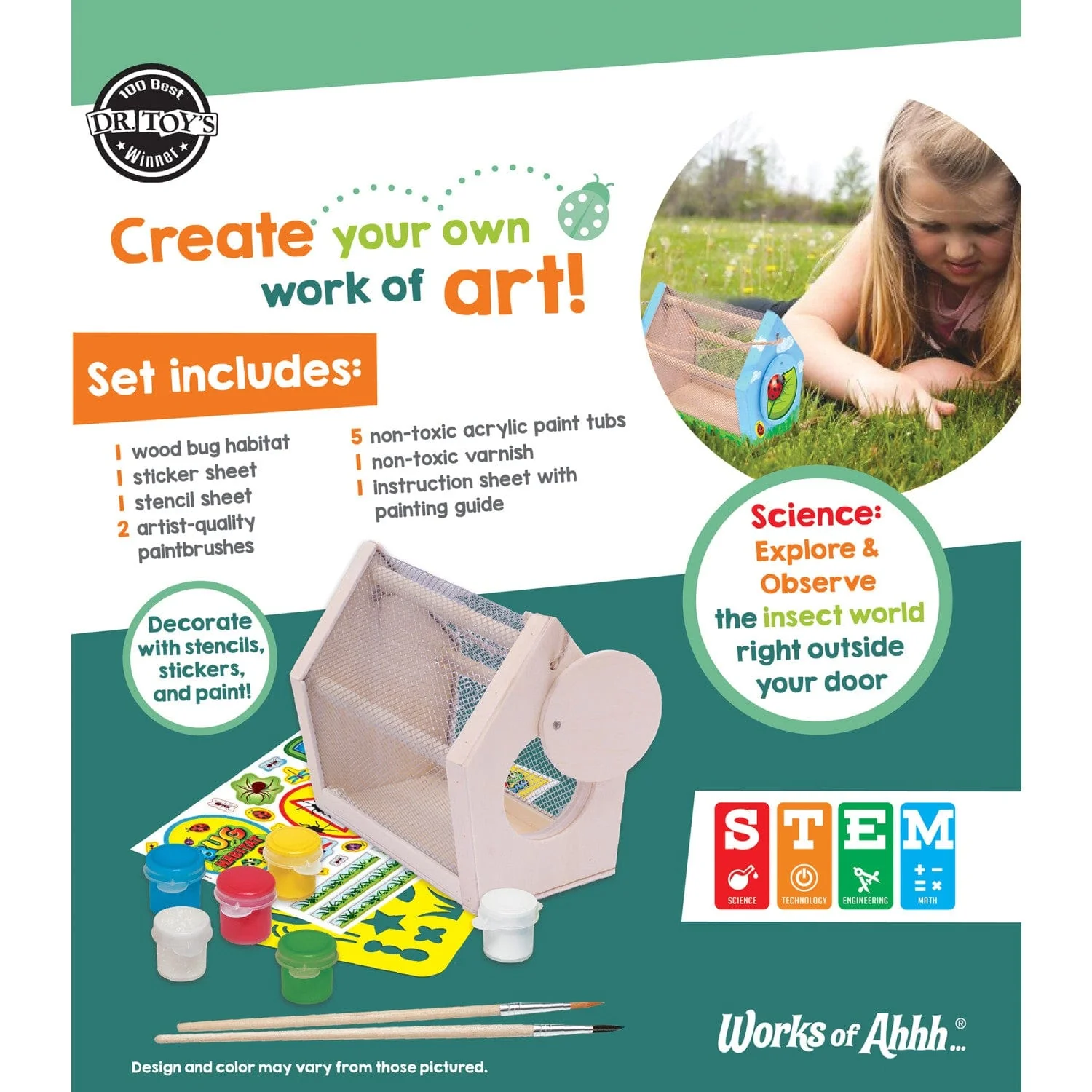 Bug Habitat Wood Craft & Paint Kit - Image 3