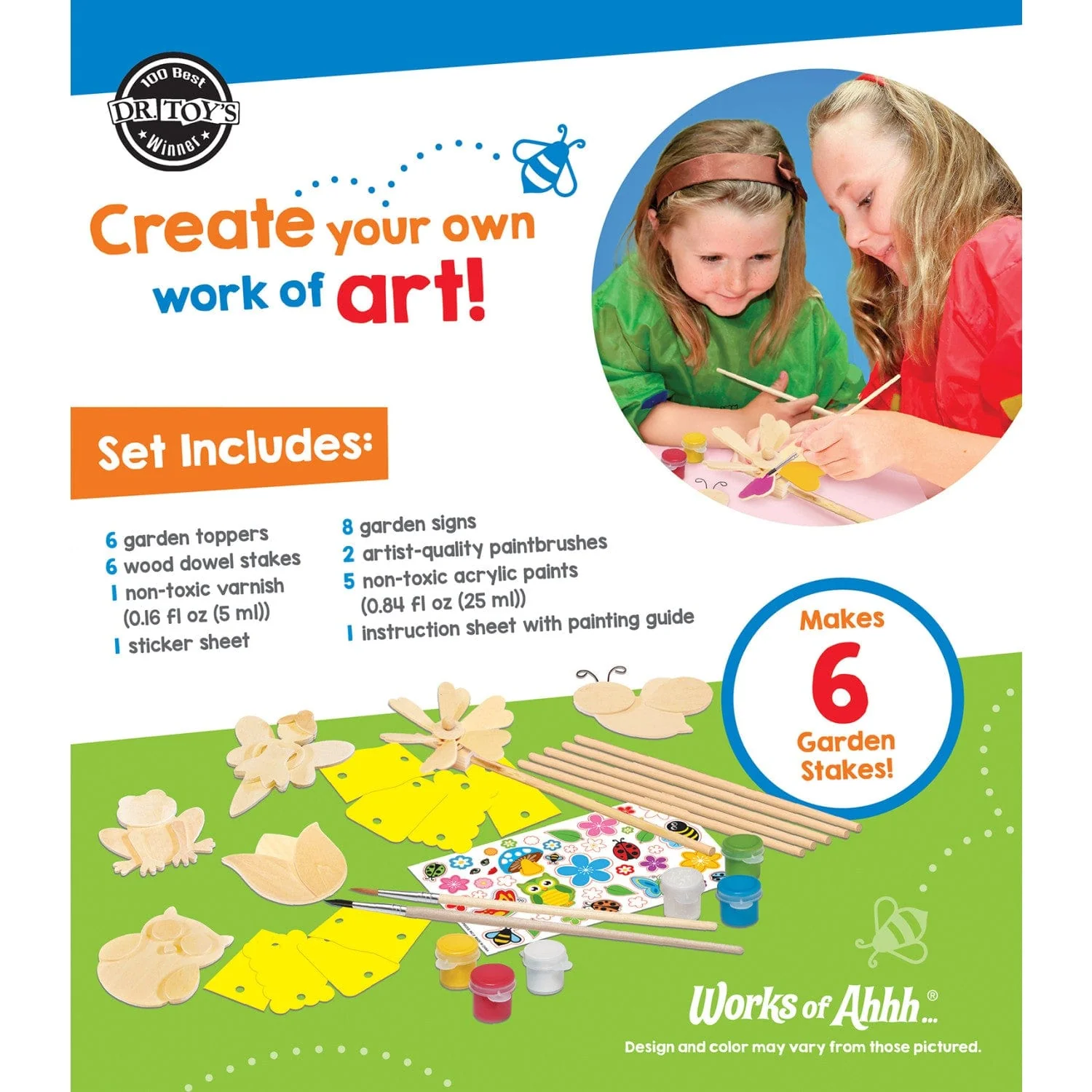 Garden Decor Wood Craft & Paint Kit - Image 3