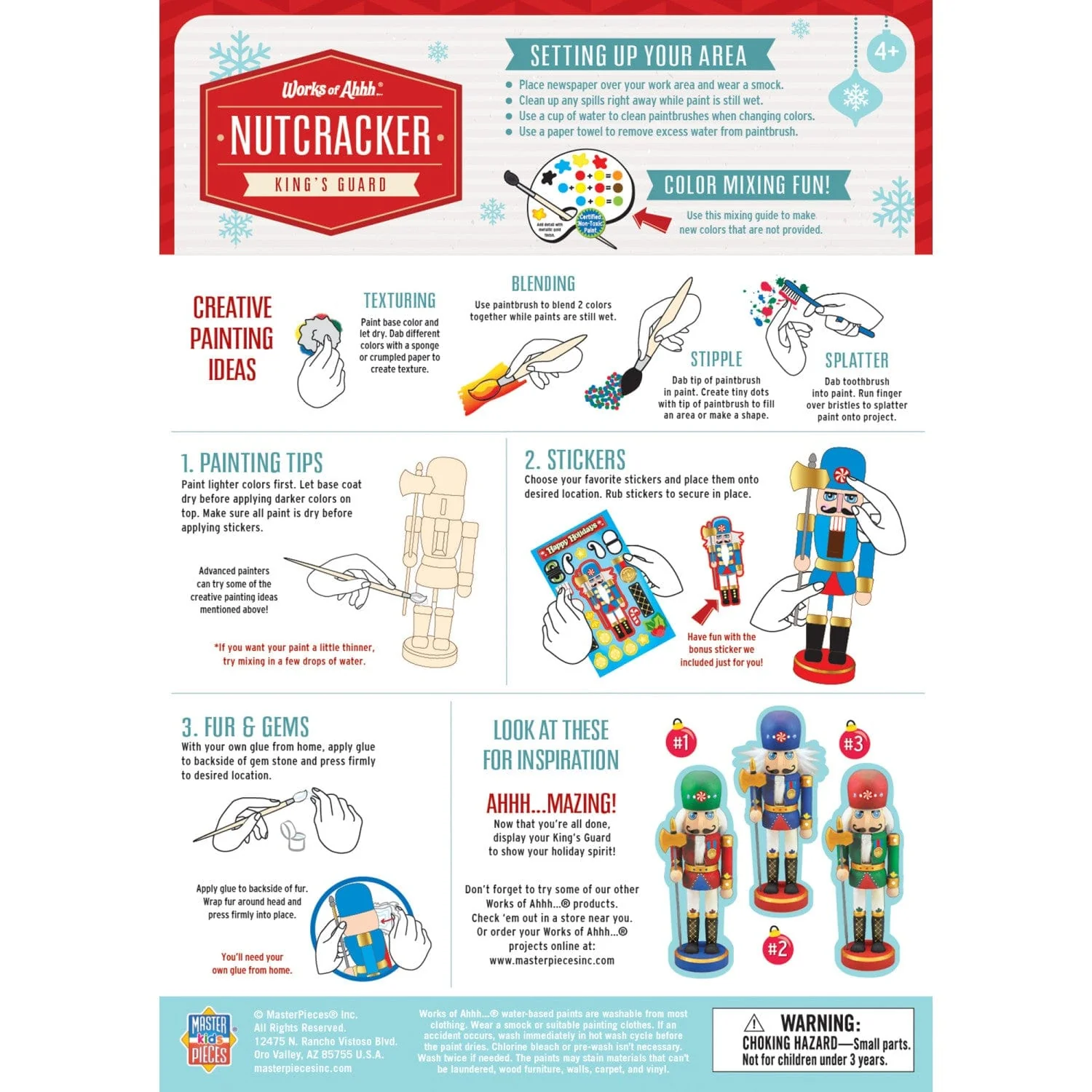 Nutcracker King's Guard Ornament Wood Paint Kit - Image 4