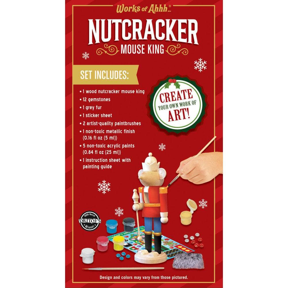 Holiday Craft Kit - Nutcracker Mouse King Wood Paint Kit - Image 3