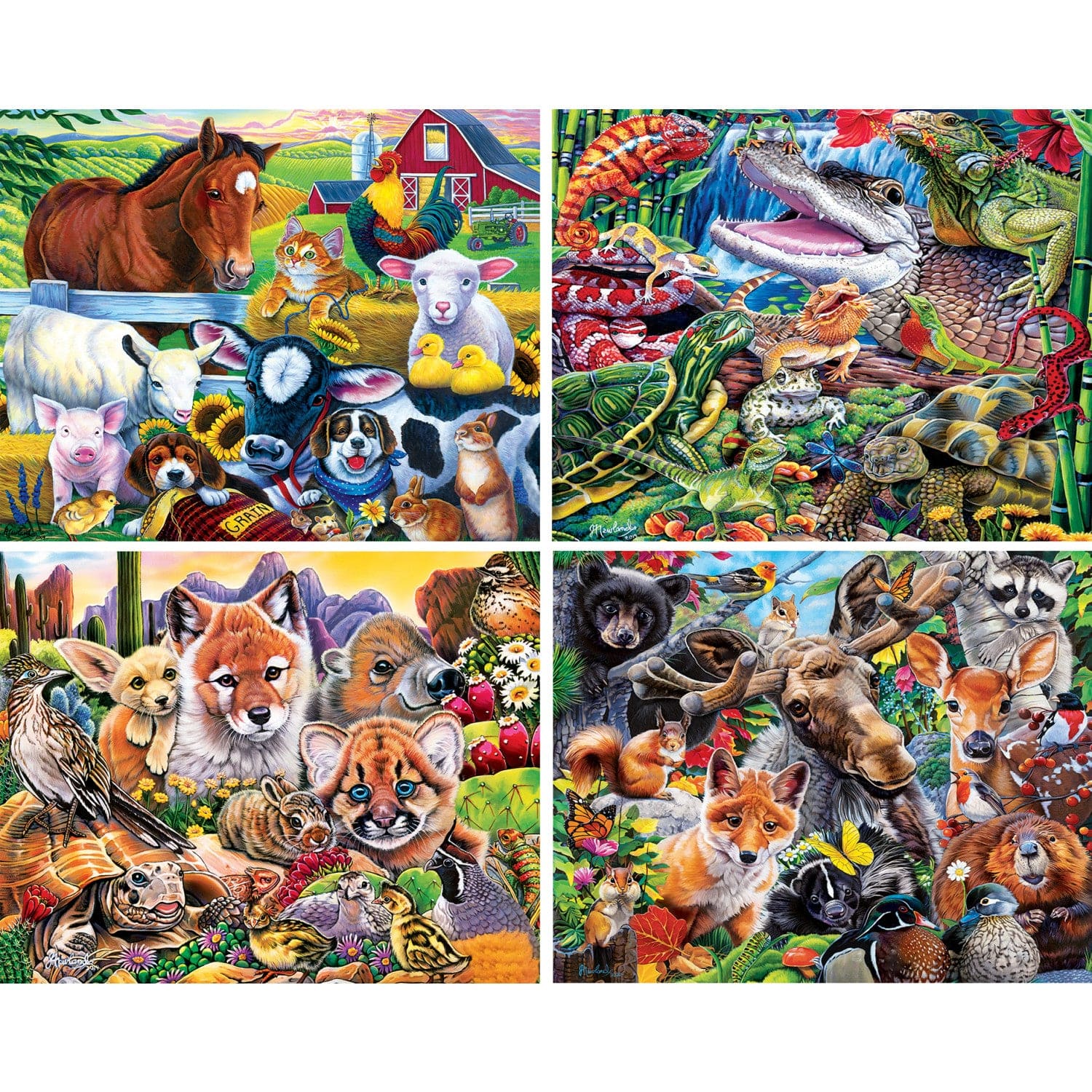 World of Animals 100 Piece Jigsaw Puzzles 4-Pack V2 - Image 2
