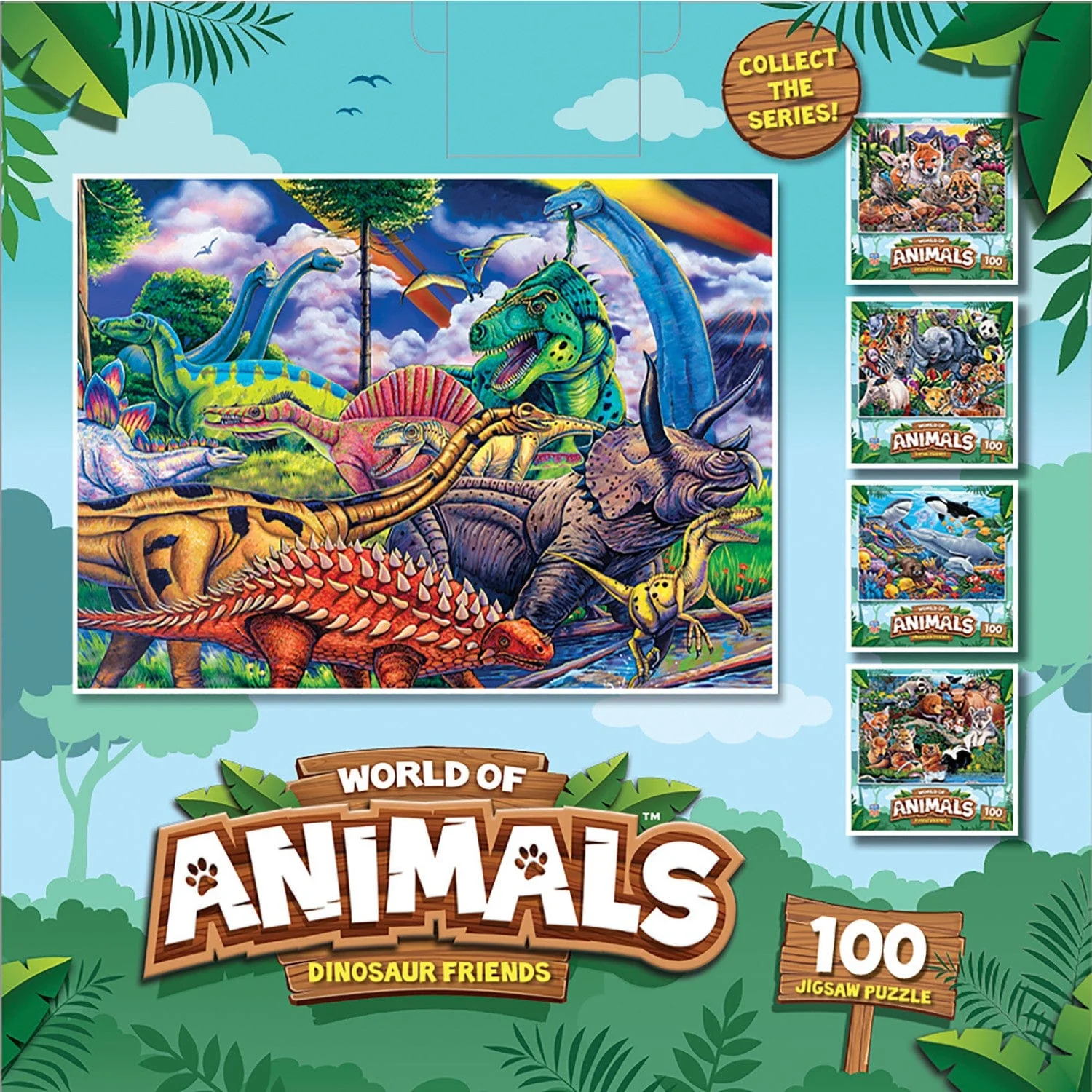 World of Animals - Dinosaur Friends 100 Piece Jigsaw Puzzle - Image 3