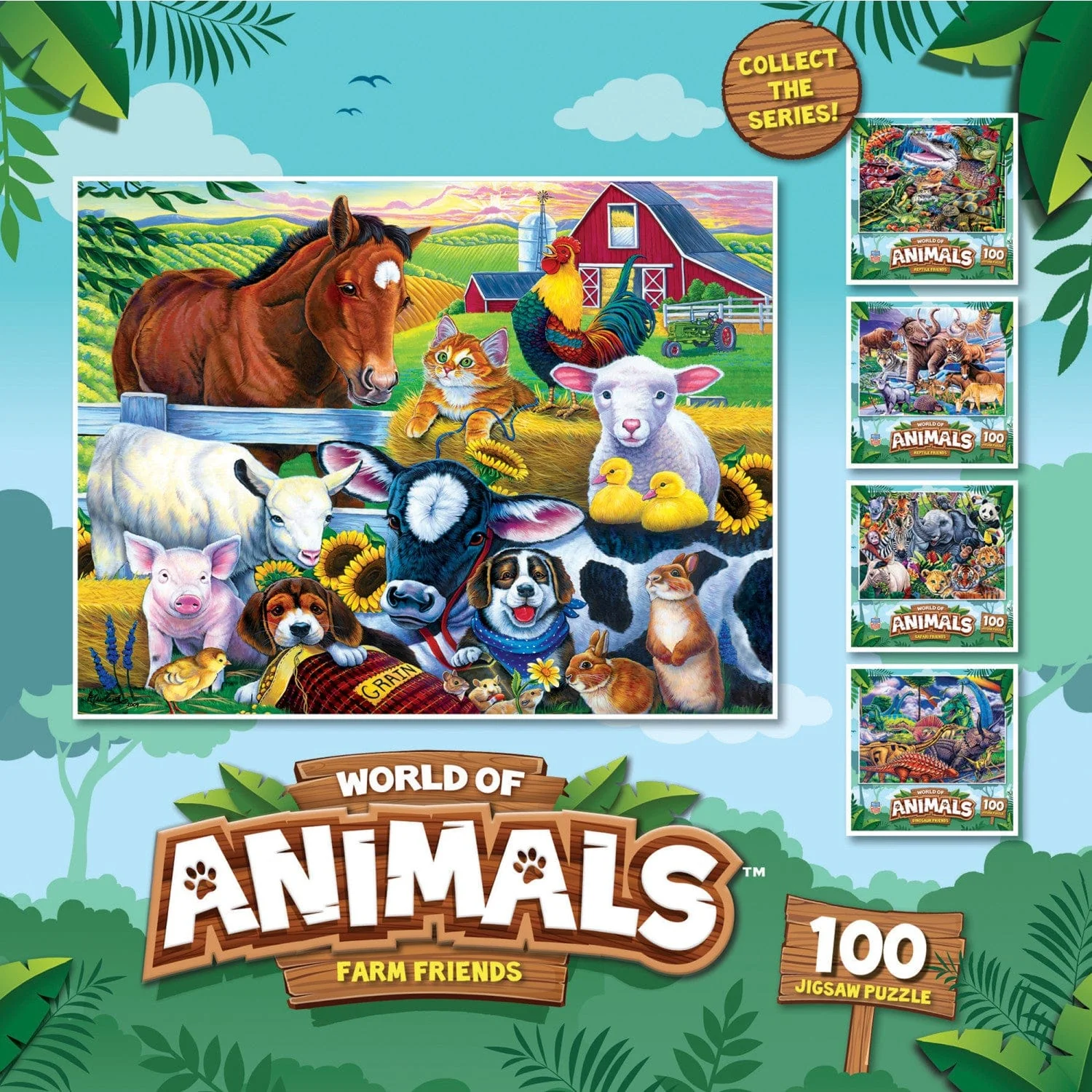 World of Animals - Farm Friends 100 Piece Jigsaw Puzzle - Image 3