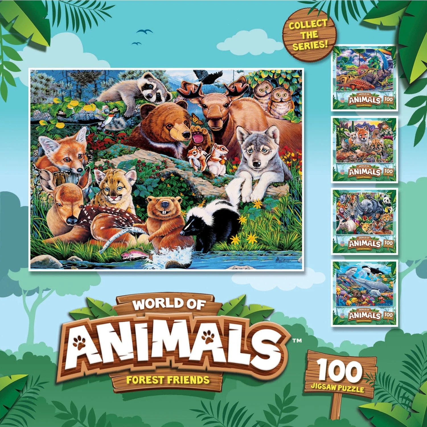 World of Animals - Forest Friends 100 Piece Jigsaw Puzzle - Image 3