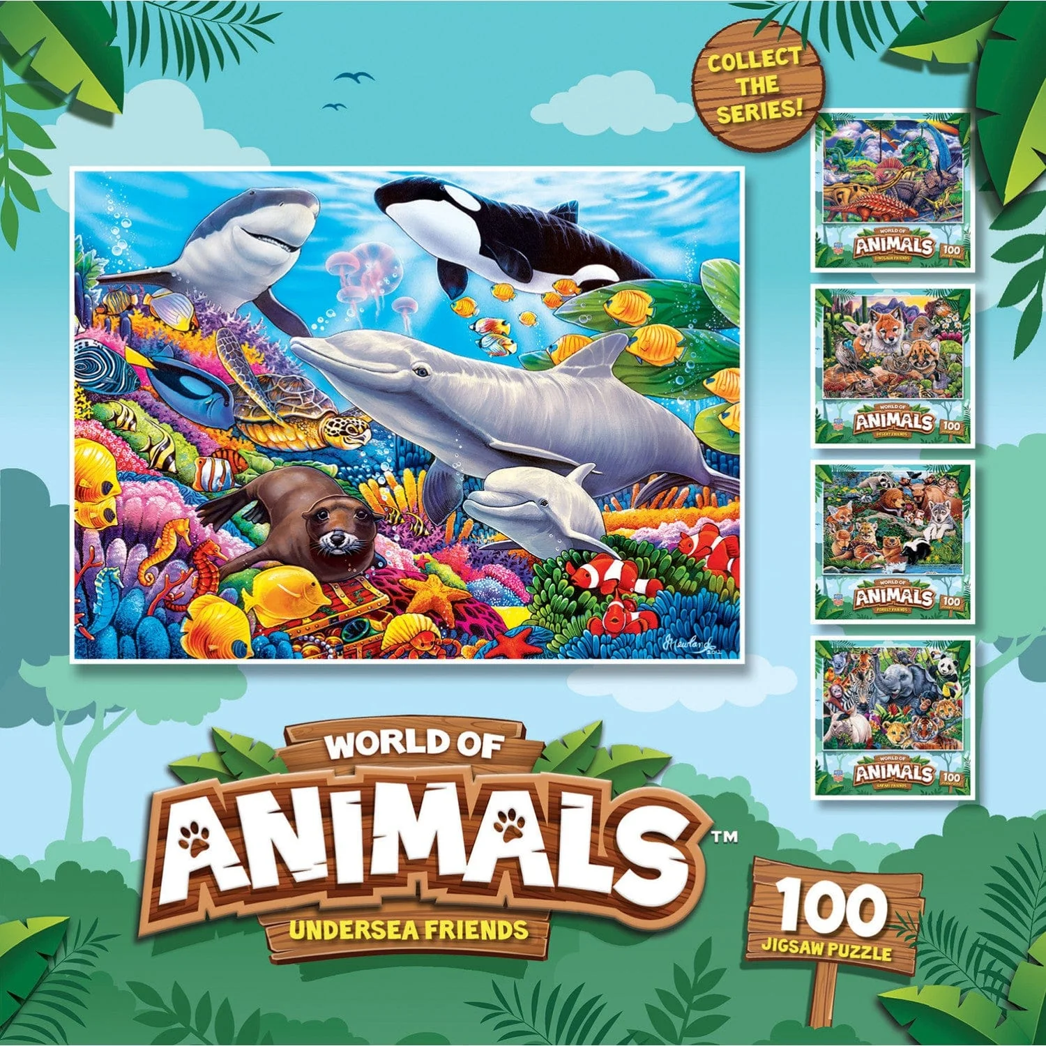 World of Animals - Undersea Friends 100 Piece Jigsaw Puzzle - Image 3