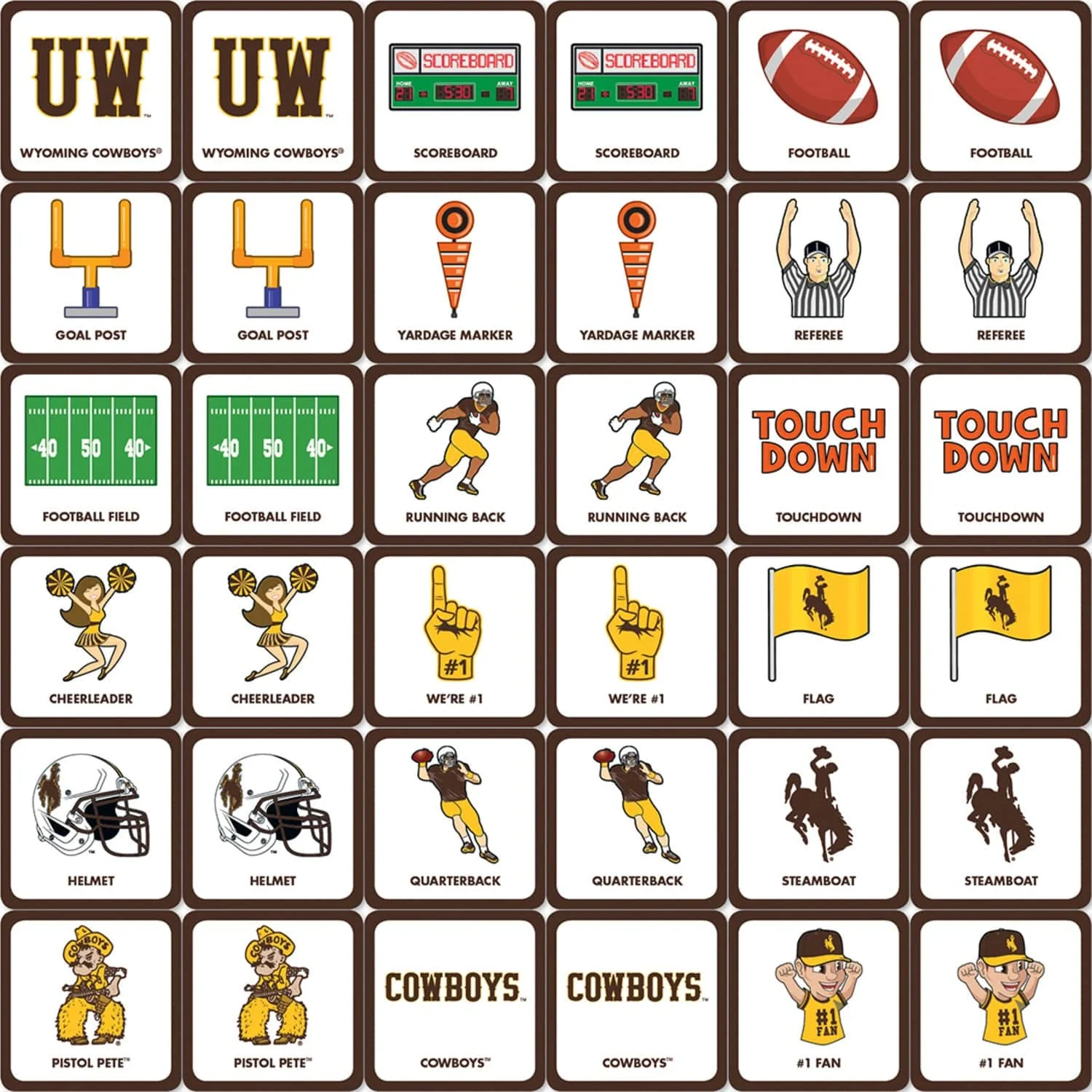 Wyoming Cowboys Matching Game - Image 2