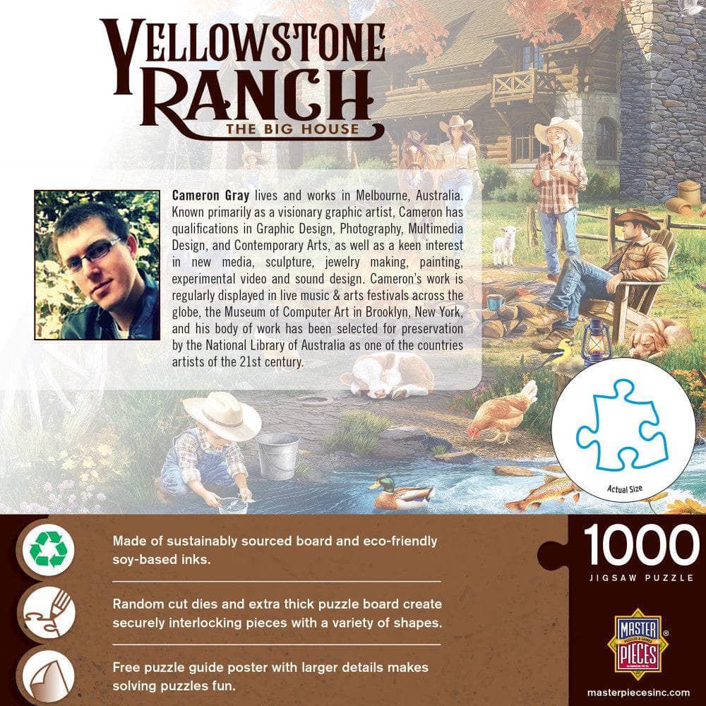Yellowstone Ranch - The Big House 1000 Piece Jigsaw Puzzle - Image 3