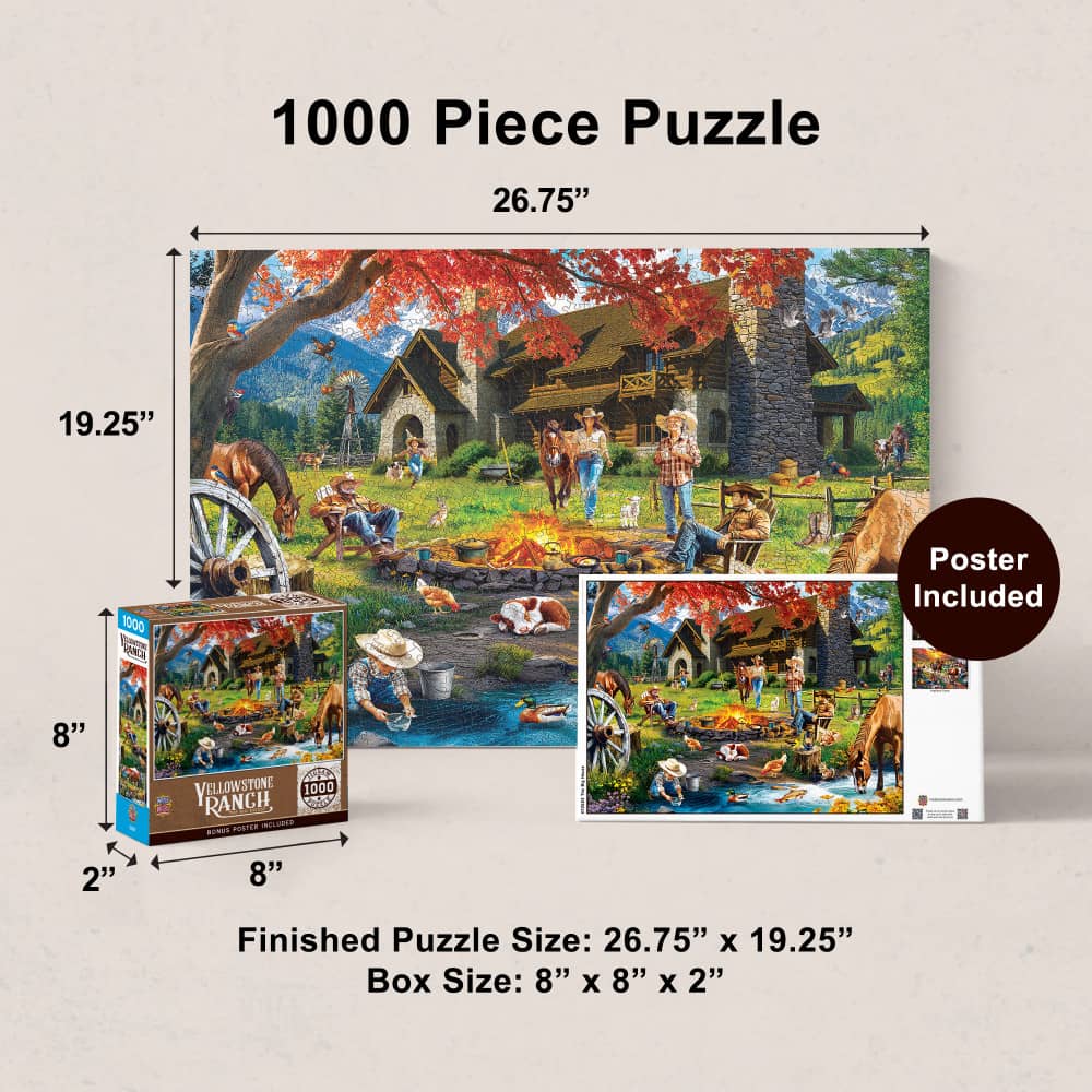 Yellowstone Ranch - The Big House 1000 Piece Jigsaw Puzzle - Image 5