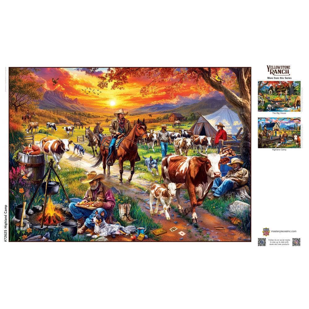 Yellowstone Ranch - Highland Camp 1000 Piece Jigsaw Puzzle - Image 4